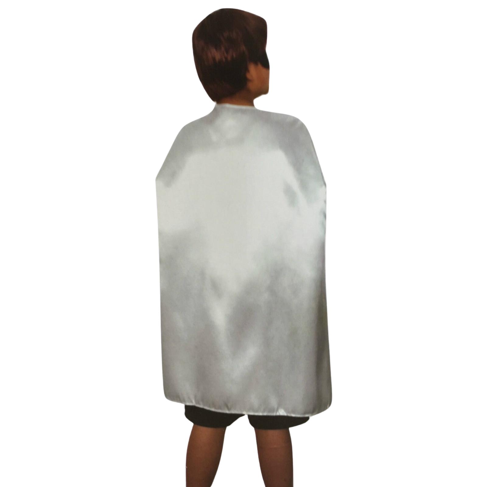 V563-12180-WHT-185054-00 MEDIUM CAPE Kids Childrens Party Costume Vampire Halloween Coat School Team - White - Image 1