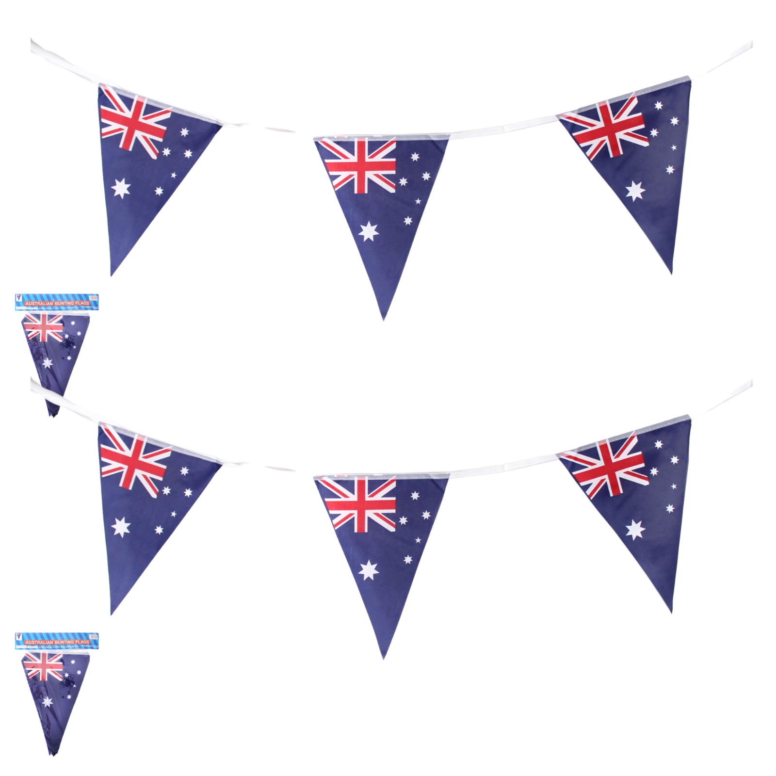 V563-13279-2PK-184678-00 2x 3.6m AUSTRALIA BUNTING FLAG Australian Day Colours Party Banner Flags Decor - Image 1