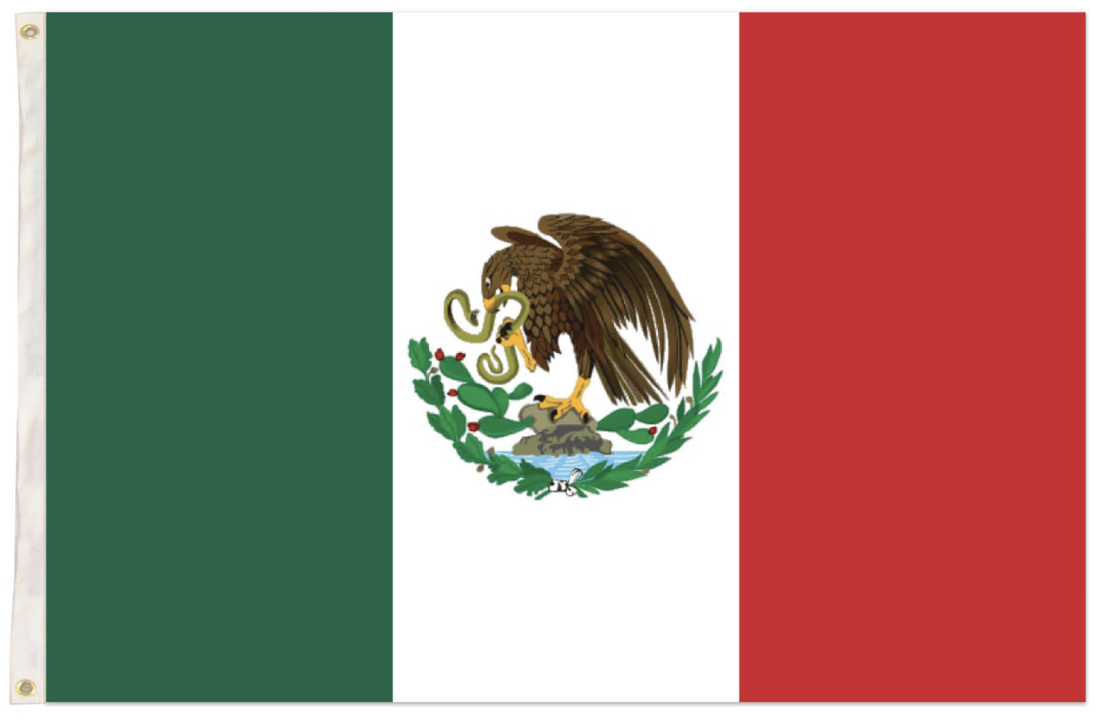 V563-13285-184539-00 Mexico Mexican Country Flag Heavy Duty Outdoor - 150cm x 90cm - Image 1
