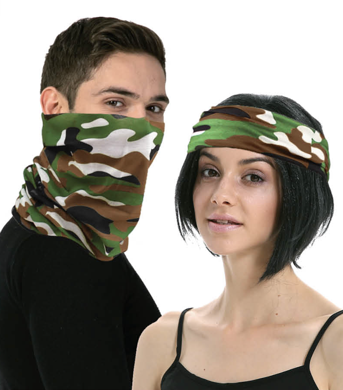 V563-14774-184670-00 Multi Functional Tube Bandana Head Scarf Face Cover Mask Camo - Army Camouflage - Image 1