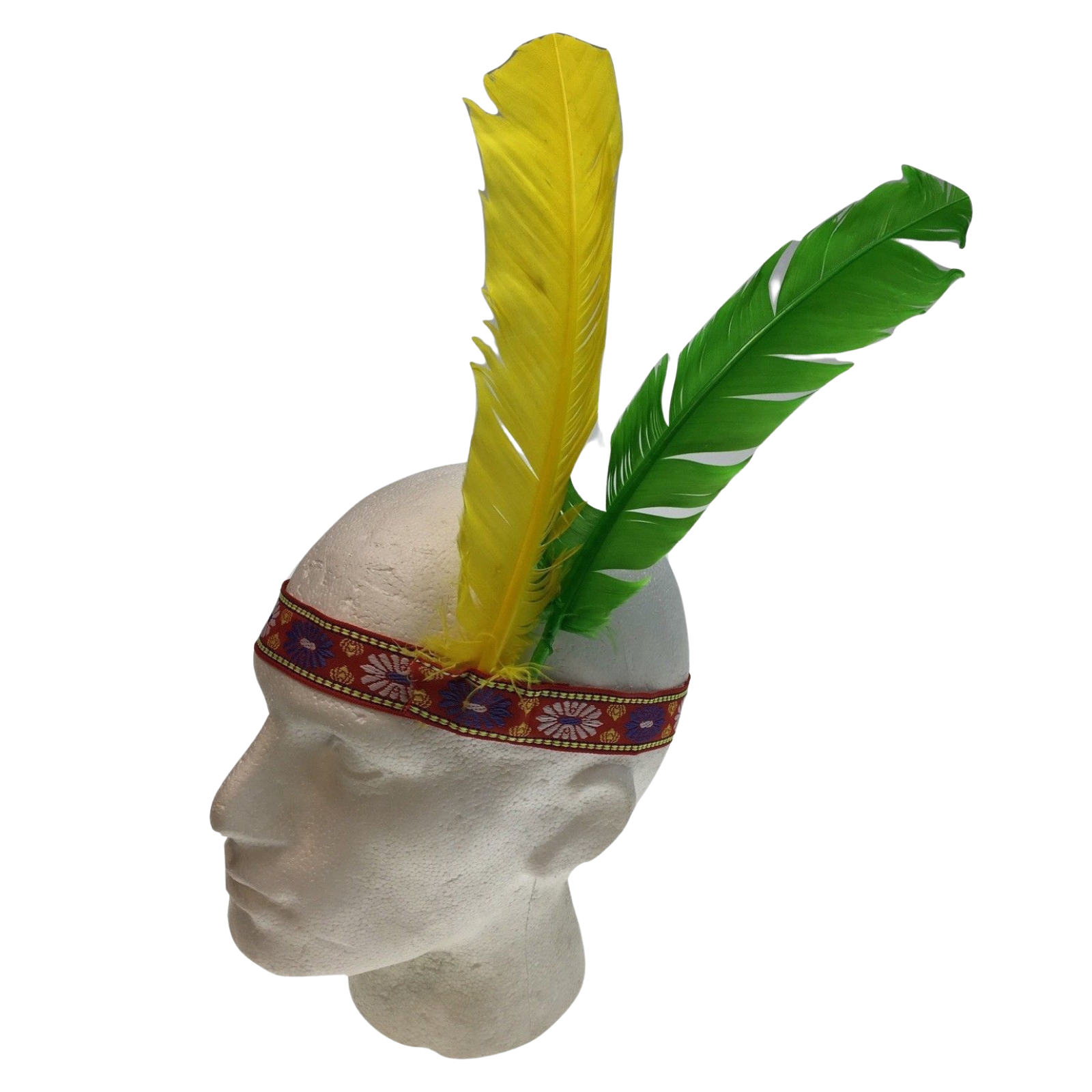 V563-14928-184953-00 INDIAN Two Feather Headband Headdress Fancy Dress Native American Costume Party - Image 1