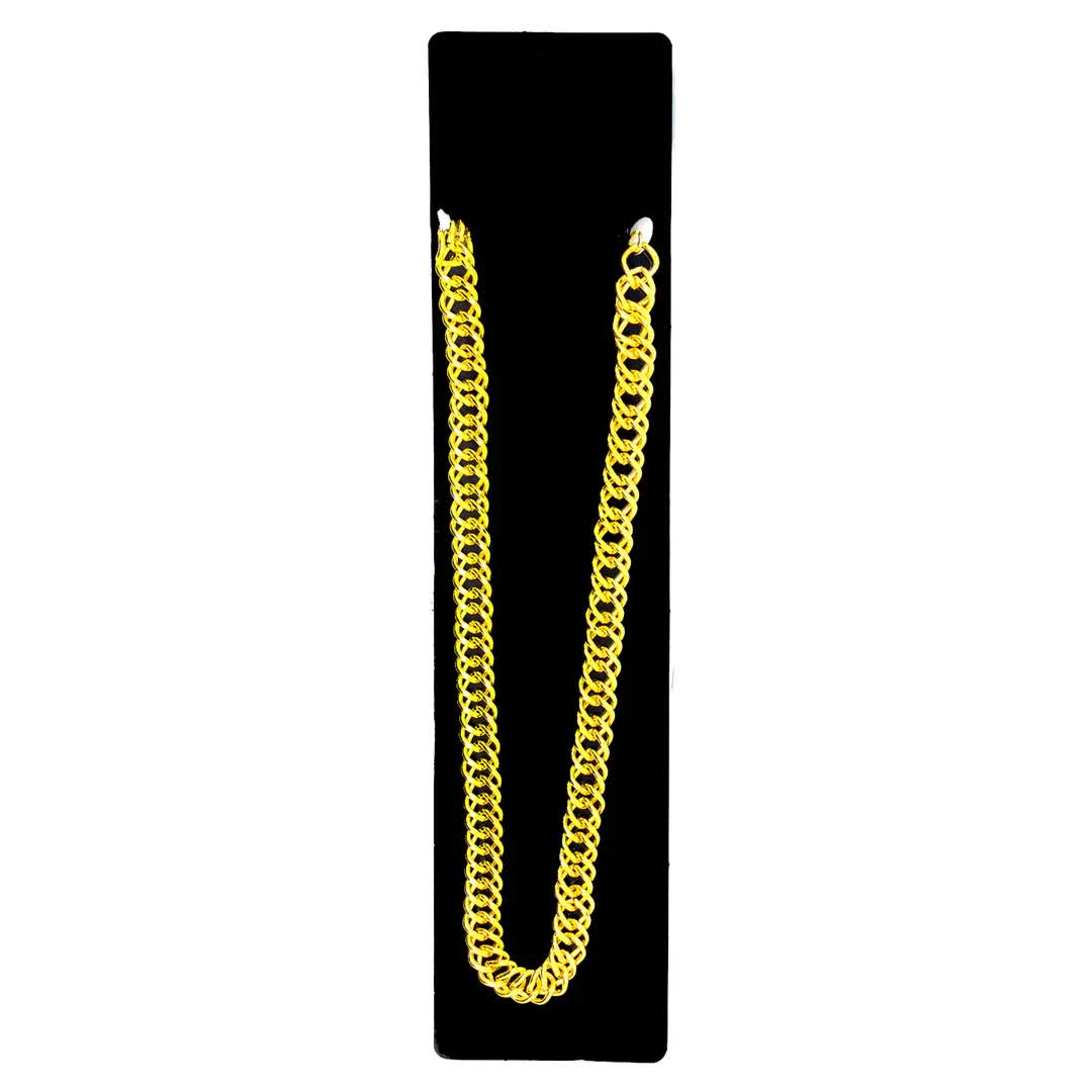 V563-15800-GOLD-202504011218-00 BIG NECKLACE 50cm Pimp Costume Party Fancy Dress Gangster Chain Jewellery - Gold - Image 1