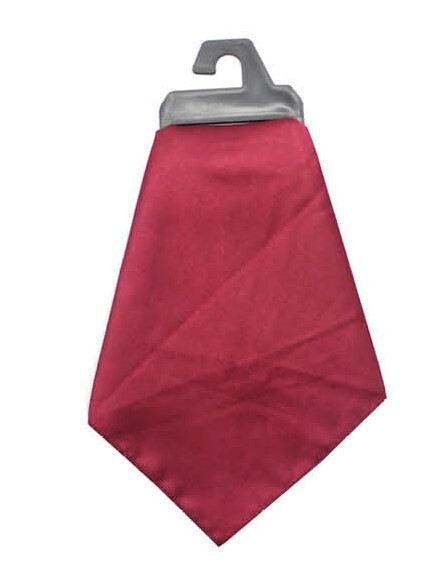 V563-19462-04-197254-00 Mens POCKET SQUARE Party Silk Suit Handkerchief Kerchief Hanky Wedding - Burgundy - Image 1