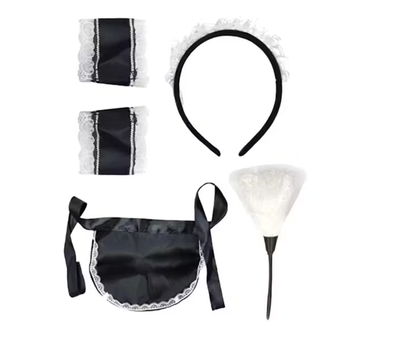 V563-19857-FRENCHMAID-184727-00 5pcs French Maid Costume Accessory Set Party Halloween Nurse - Image 1