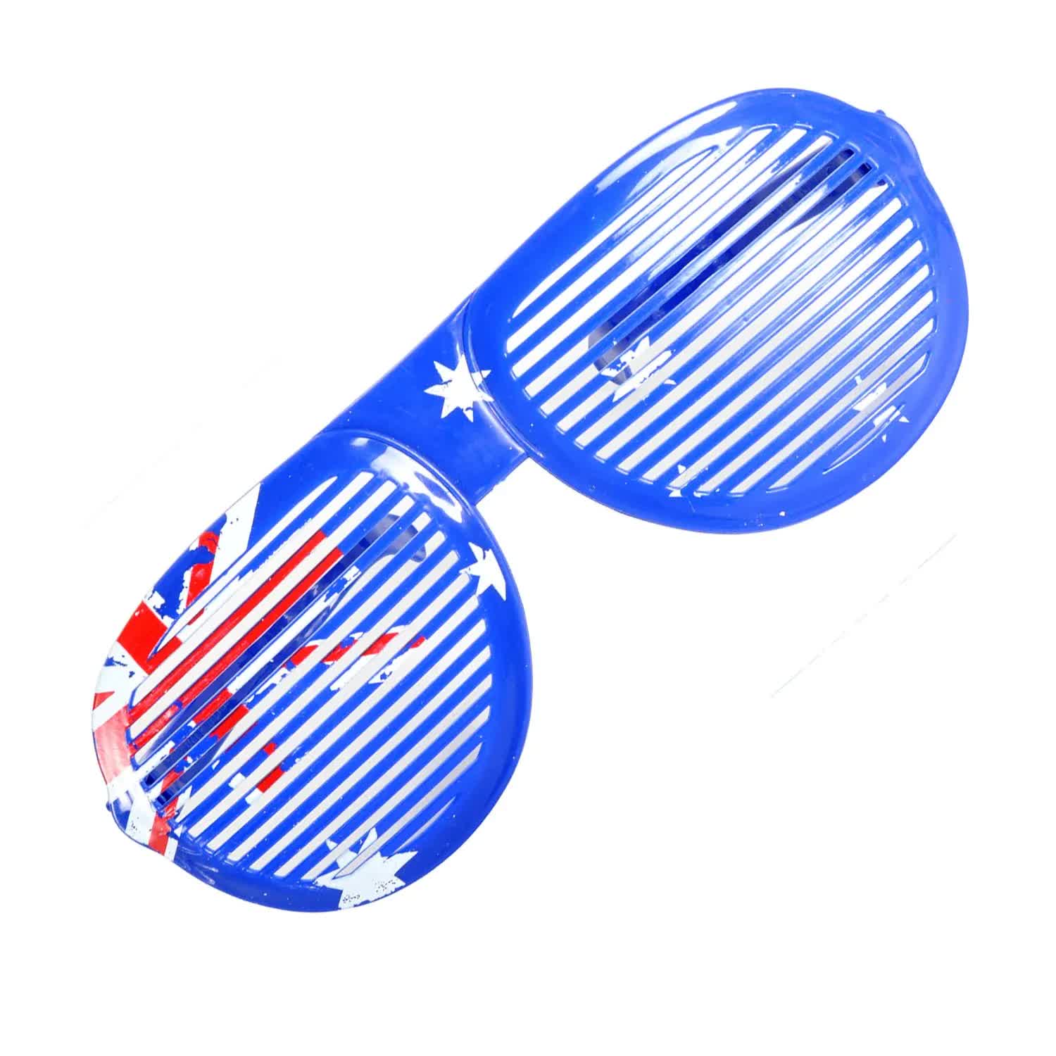 V563-20426-202503051435-00 Jumbo Party Costume Glasses - Australian Flag Design - Wayfarer Oversized 26cm Wide - Image 1