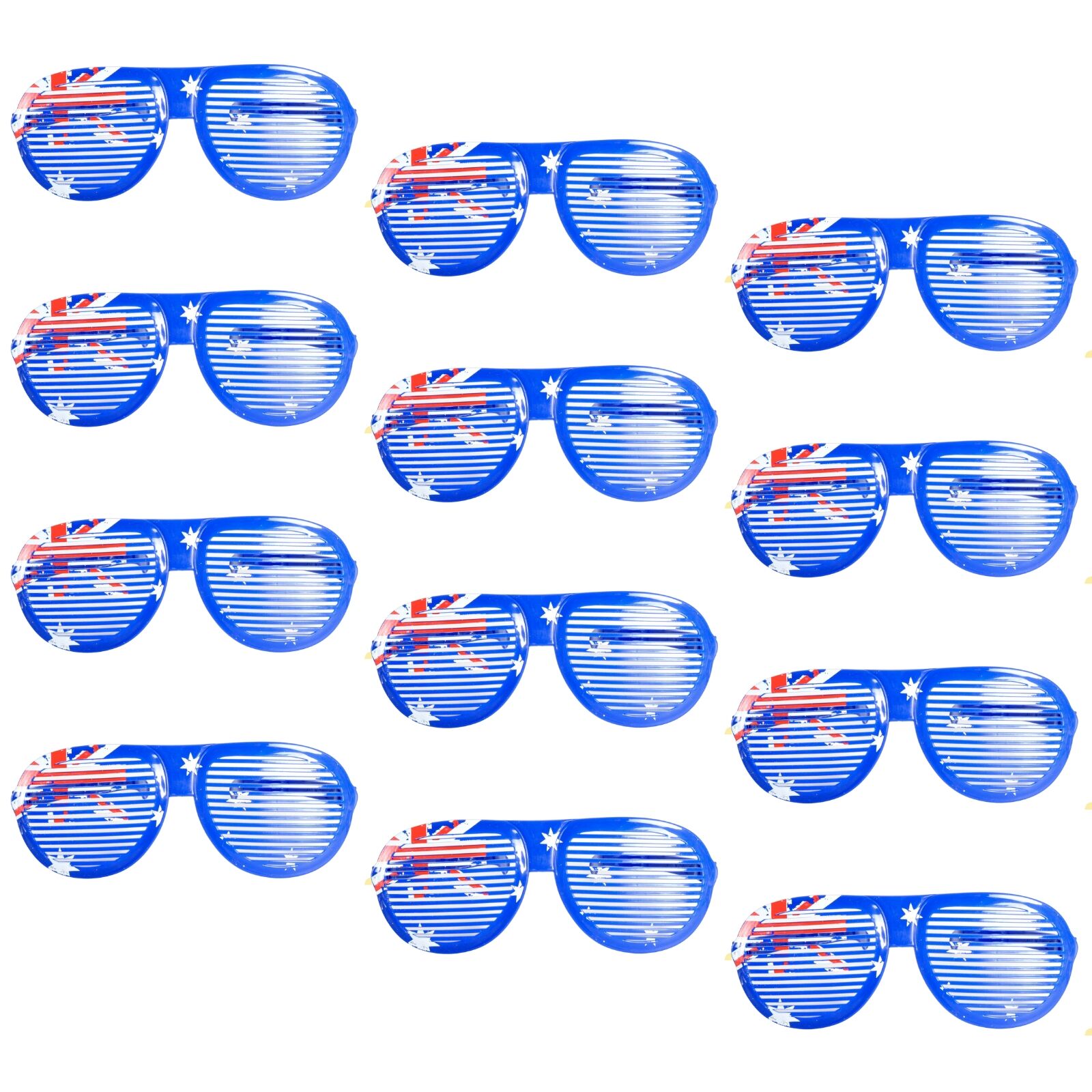 V563-20426_12X-202503030852-00 12x Jumbo Party Costume Glasses - Australian Flag Design - Wayfarer Oversized 26cm Wide - Image 1