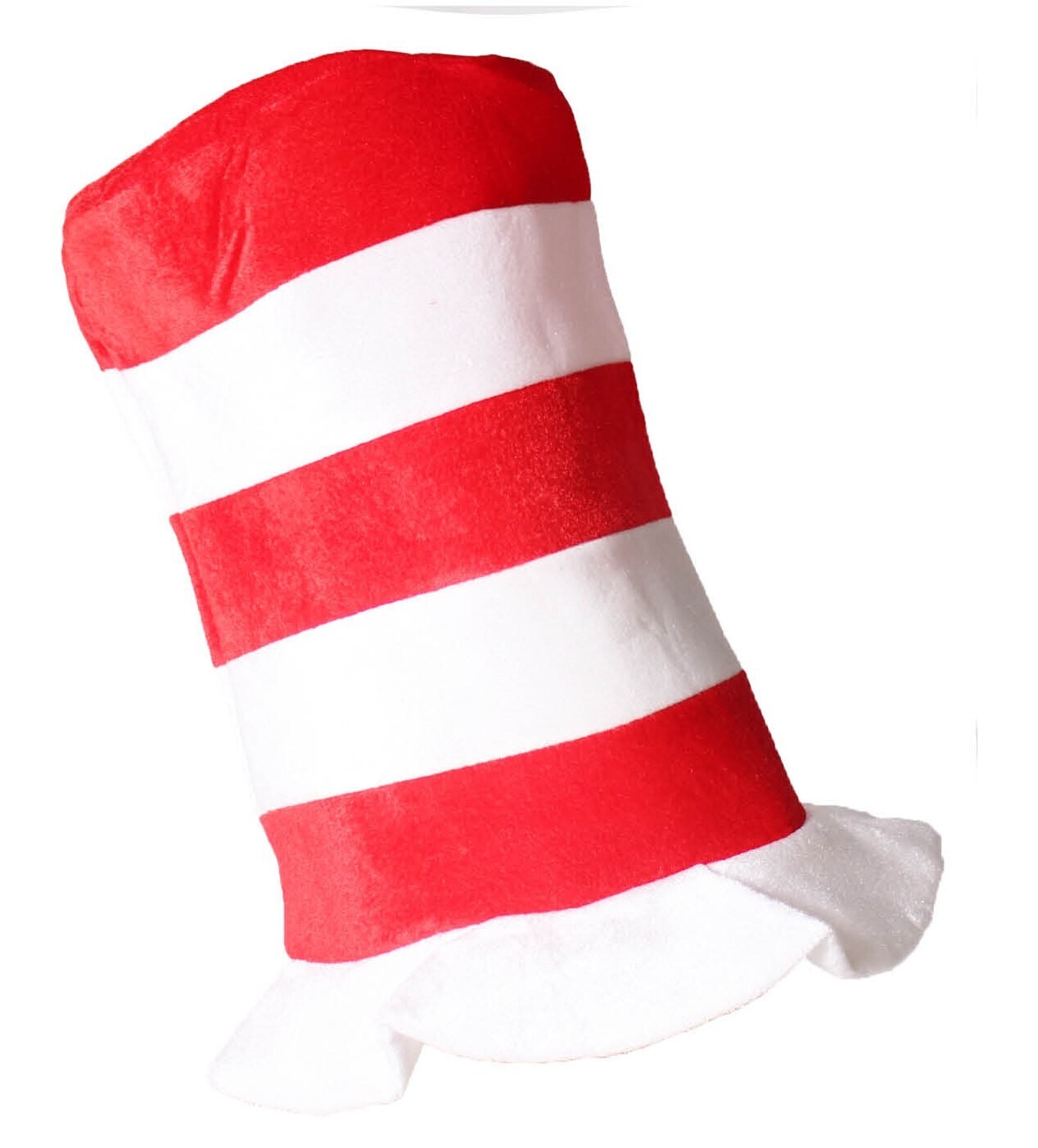 V563-21260-185728-00 Cat In The Hat Child Size Costume Top Hat Party - Red White Stripe - Image 1