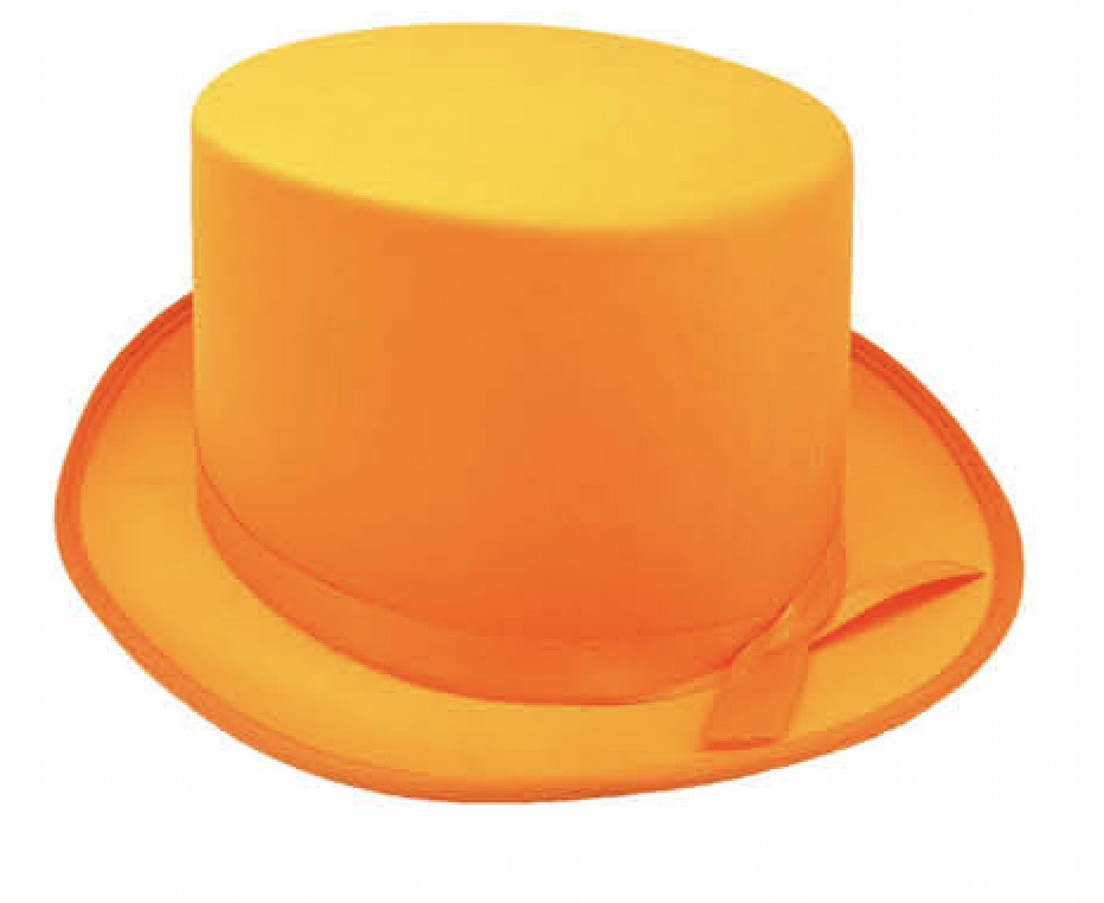 V563-21995-ORNG-202503051535-00 SATIN TOP HAT Costume Party Cap Fancy Dress Trilby Fedora One Size - Orange - Image 1