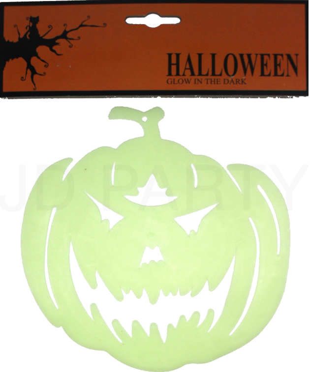 V563-22863-184660-00 GIANT GLOW IN THE DARK PUMPKIN Halloween Face Party Decoration Decor Jack O Toy - Image 1