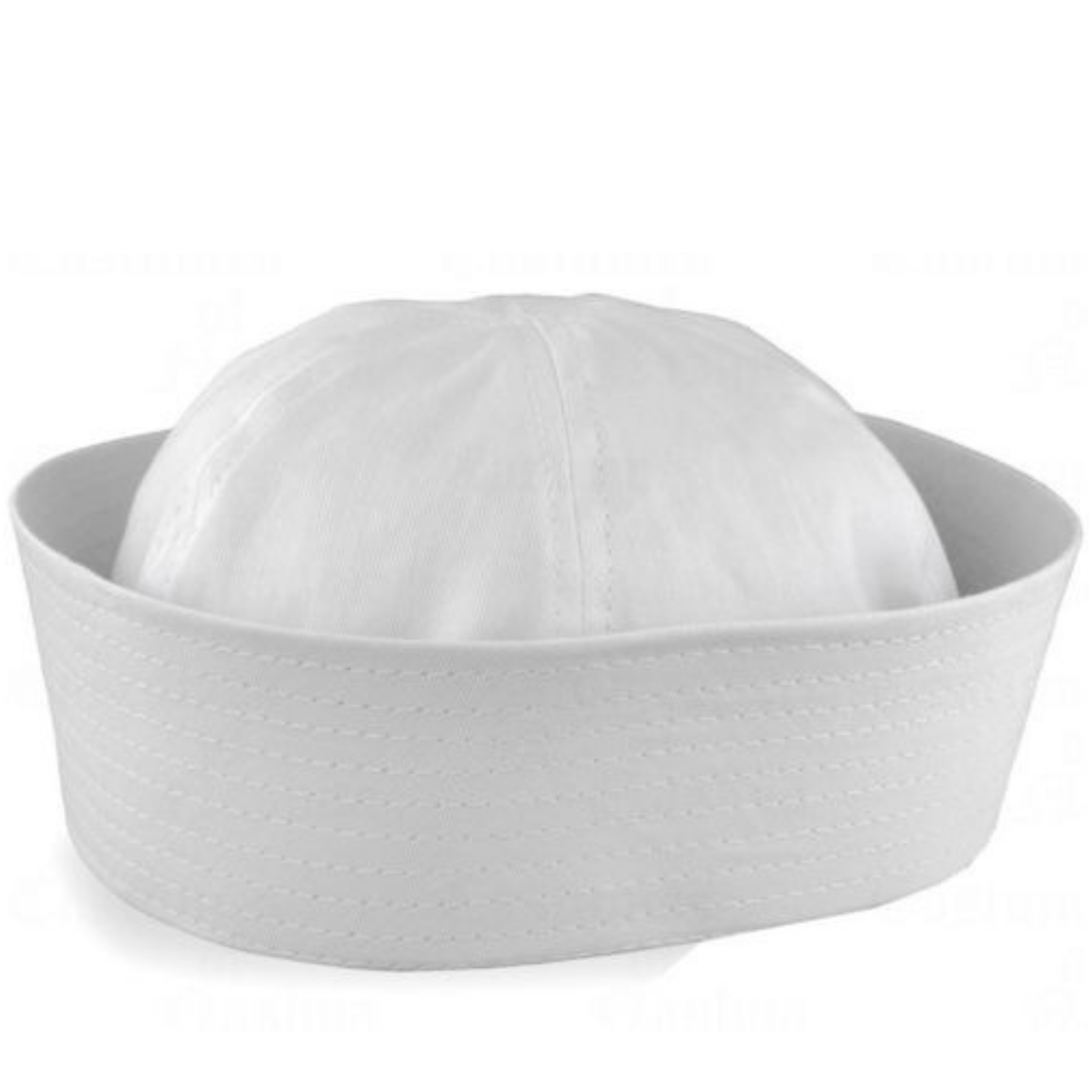 V563-28020-167465-00 Adult White Sailor Hat Marine Unisex Gob Captain Navy Hen's Night Doughboy Cap - Image 1