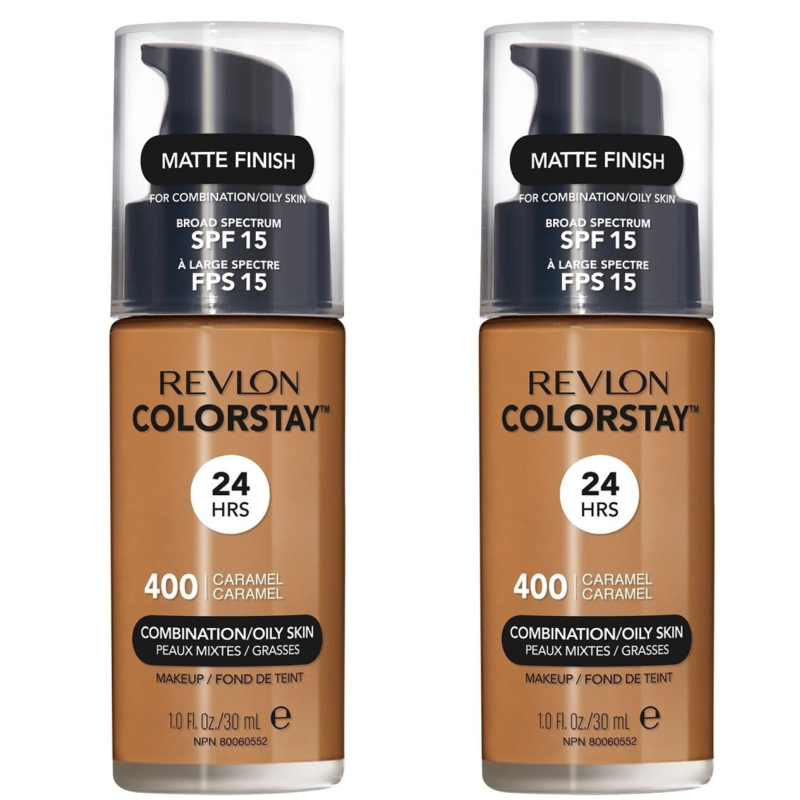 V563-309974700177-2PCS-205084-00 2x Revlon ColorStay Makeup for Combination Oily Skin SPF 15 - Caramel 400 - 30 ml - Image 1