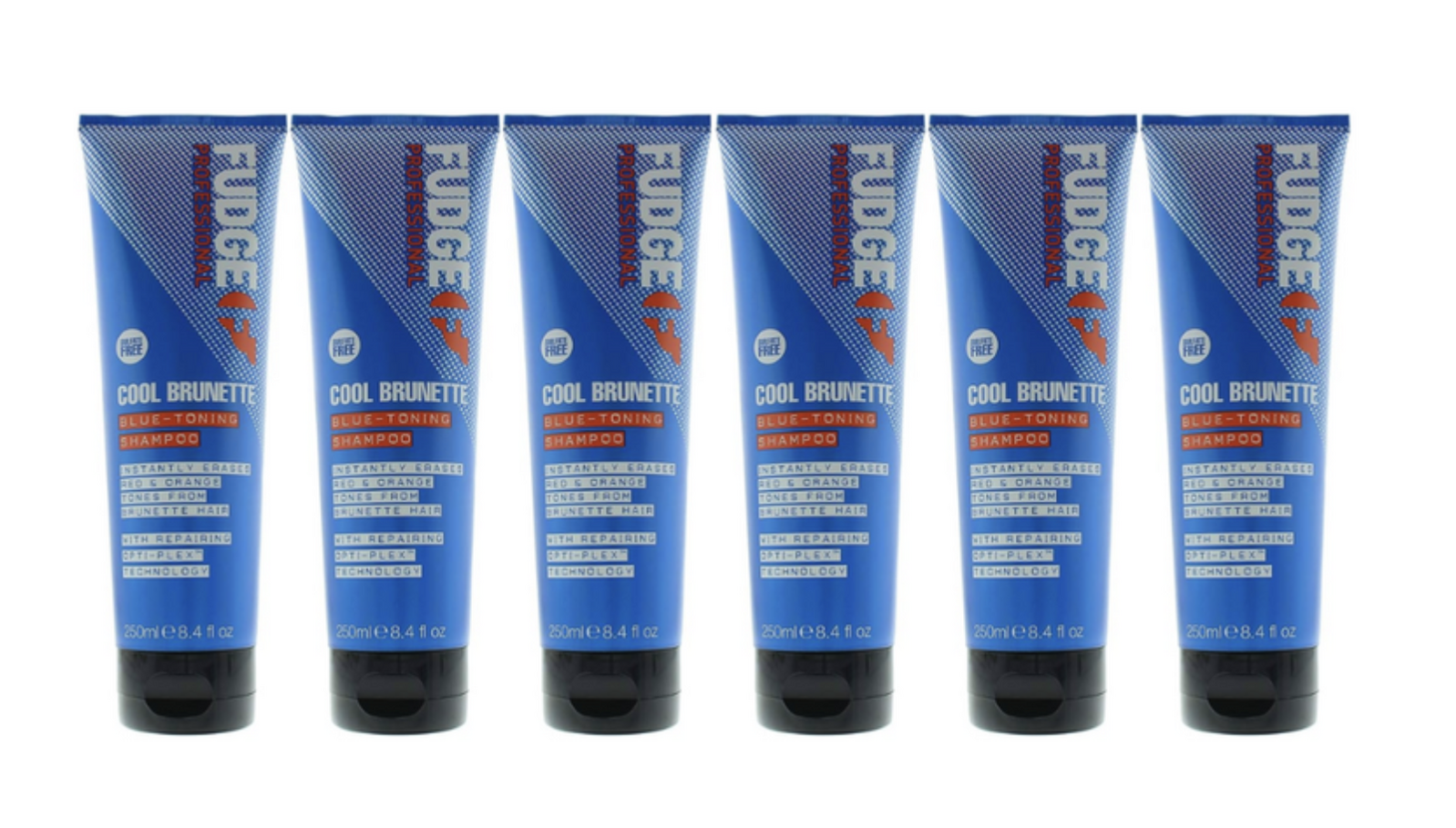 V563-5060420335712-6PCS-209267-00 6x Fudge 250ml Blue Toning Shampoo - Erases Red & Orange from Cool Brunette Hair - Image 1