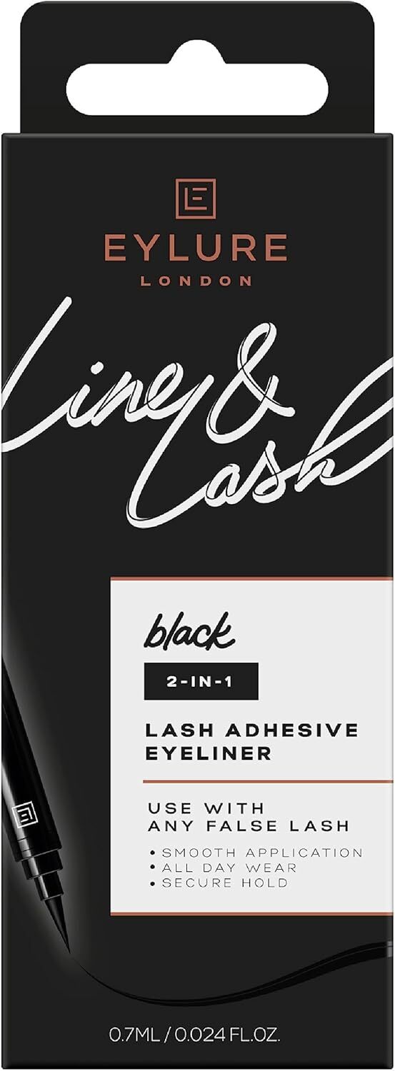 V563-619232002333-210878-00 Eylure London 0.7ml Line and Lash Adhesive Eyeliner Black - Image 1