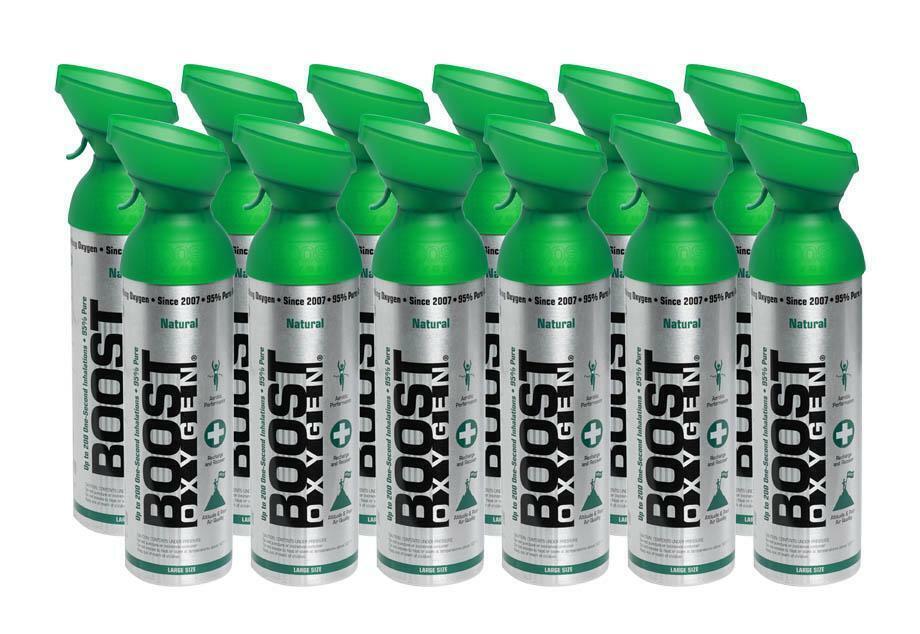 V563-637866851516-12PCS-205048-00 12pk 10 Litres of Boost Pure Oxygen in a Can Supplemental - 200 Breath (Large) - Image 1