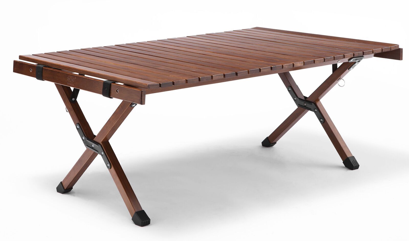 V563-75624-174172-00 93cm Foldable Bamboo Outdoor Camping Table Waterproof Wood Wooden Travel - Large - Image 1
