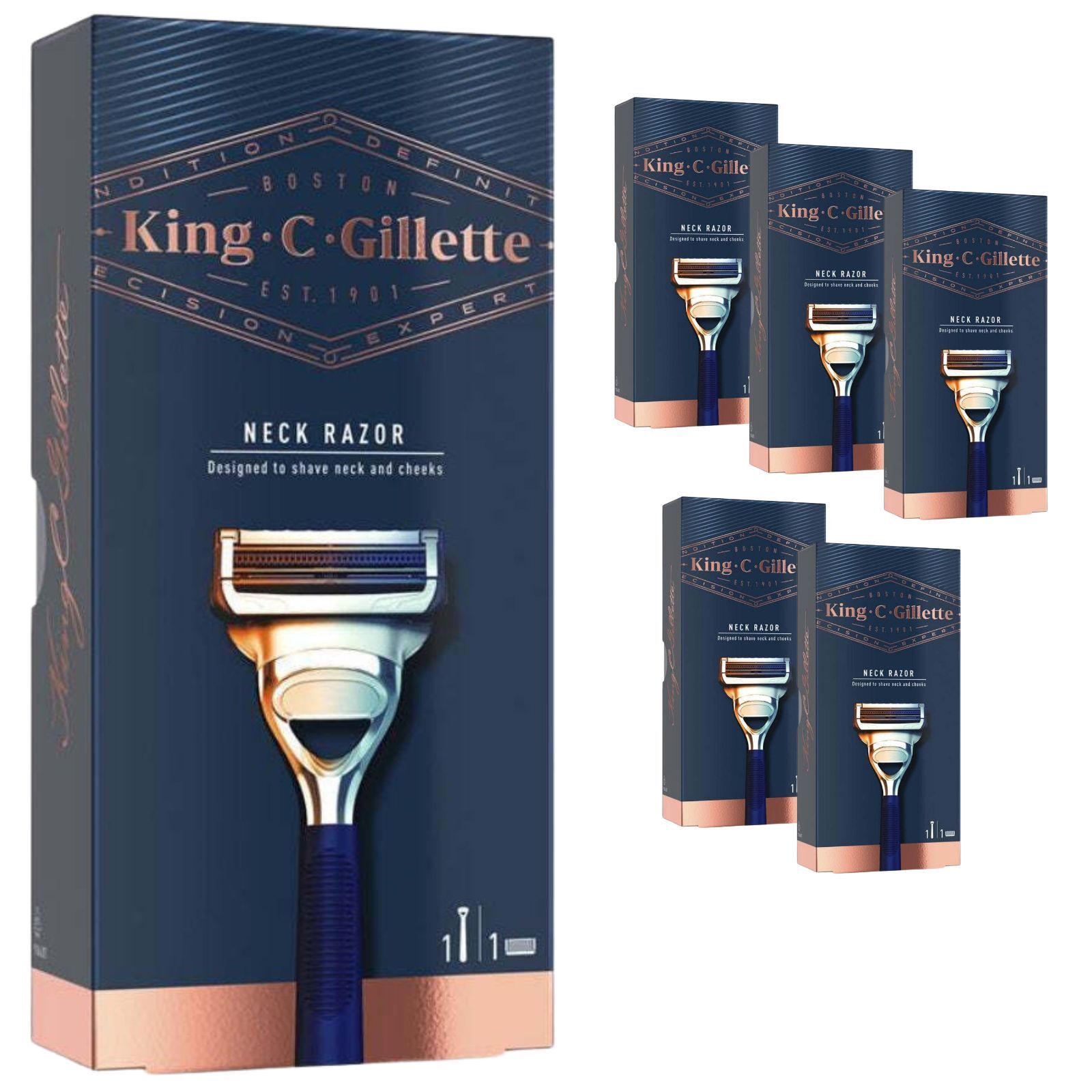 V563-7702018544615_6X-209278-00 Gillette Razor for Neck & Cheeks - 6 Packs - Image 1