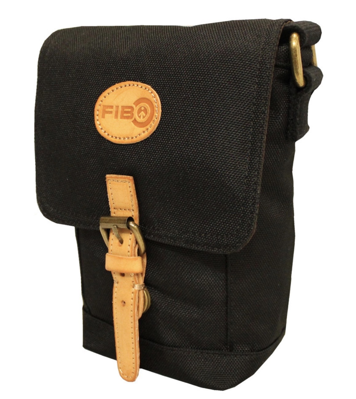 V563-A1308C-BLACK-149847-00 FIB Water Resistant Small Shoulder Canvas Bag w Adjustable Shoulder Strap - Black - Image 1
