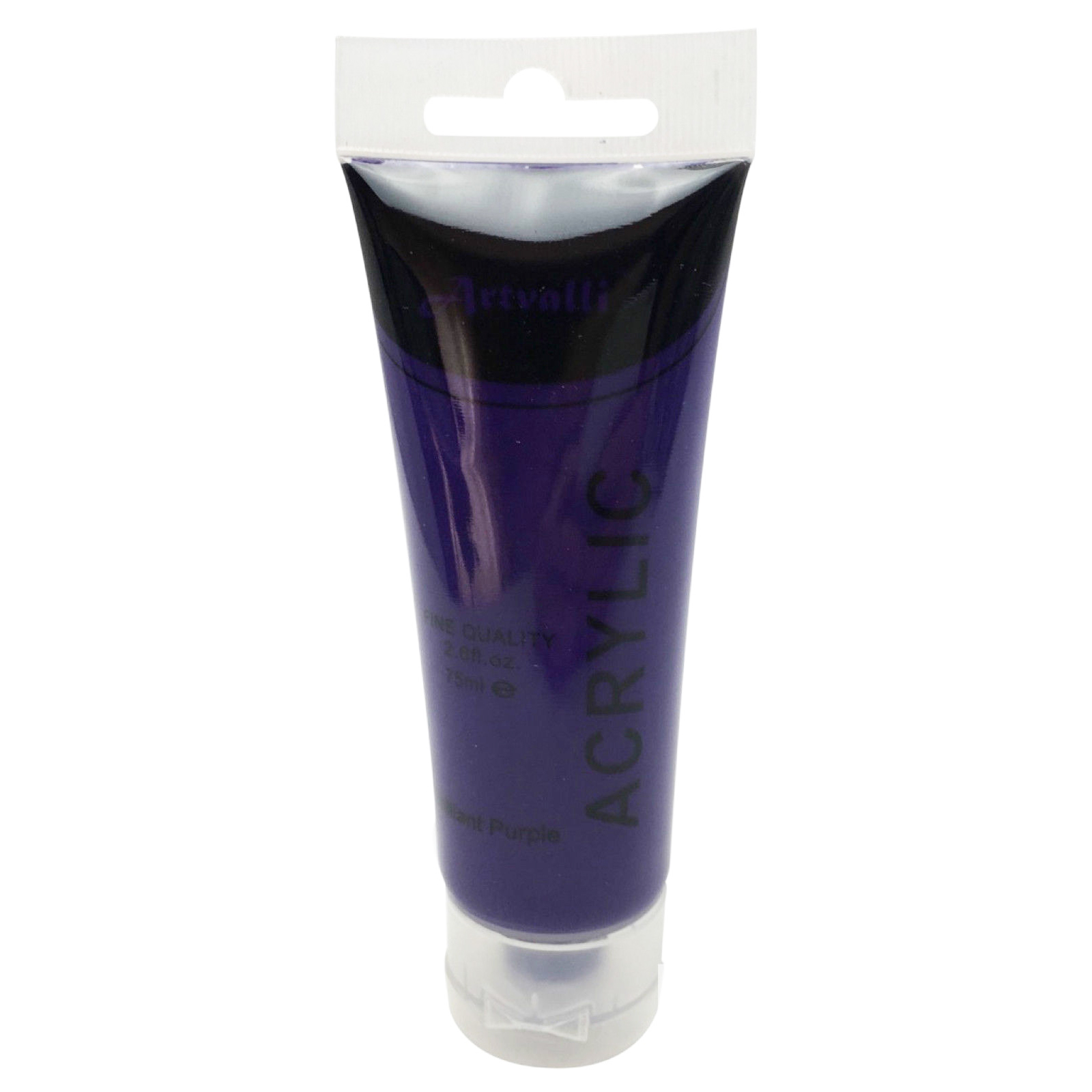 V563-ACRYLICPAINT-BRILANTPRPLE-174080-00 ARTISTS ACRYLIC PAINT Craft 75ml Tube Non Toxic Paints Water Based - Brilliant Purple - Image 1
