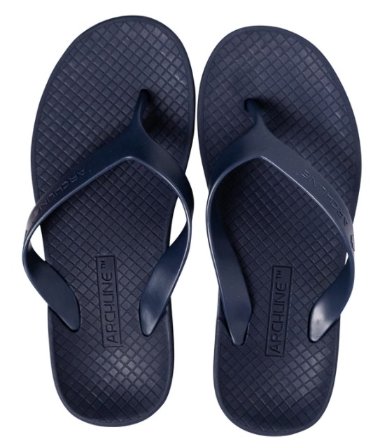 V563-ARCH011212-40-202503052235-00 ARCHLINE Flip Flops Orthotic Thongs Arch Support Shoes Footwear - Navy - EUR 40 - Image 1