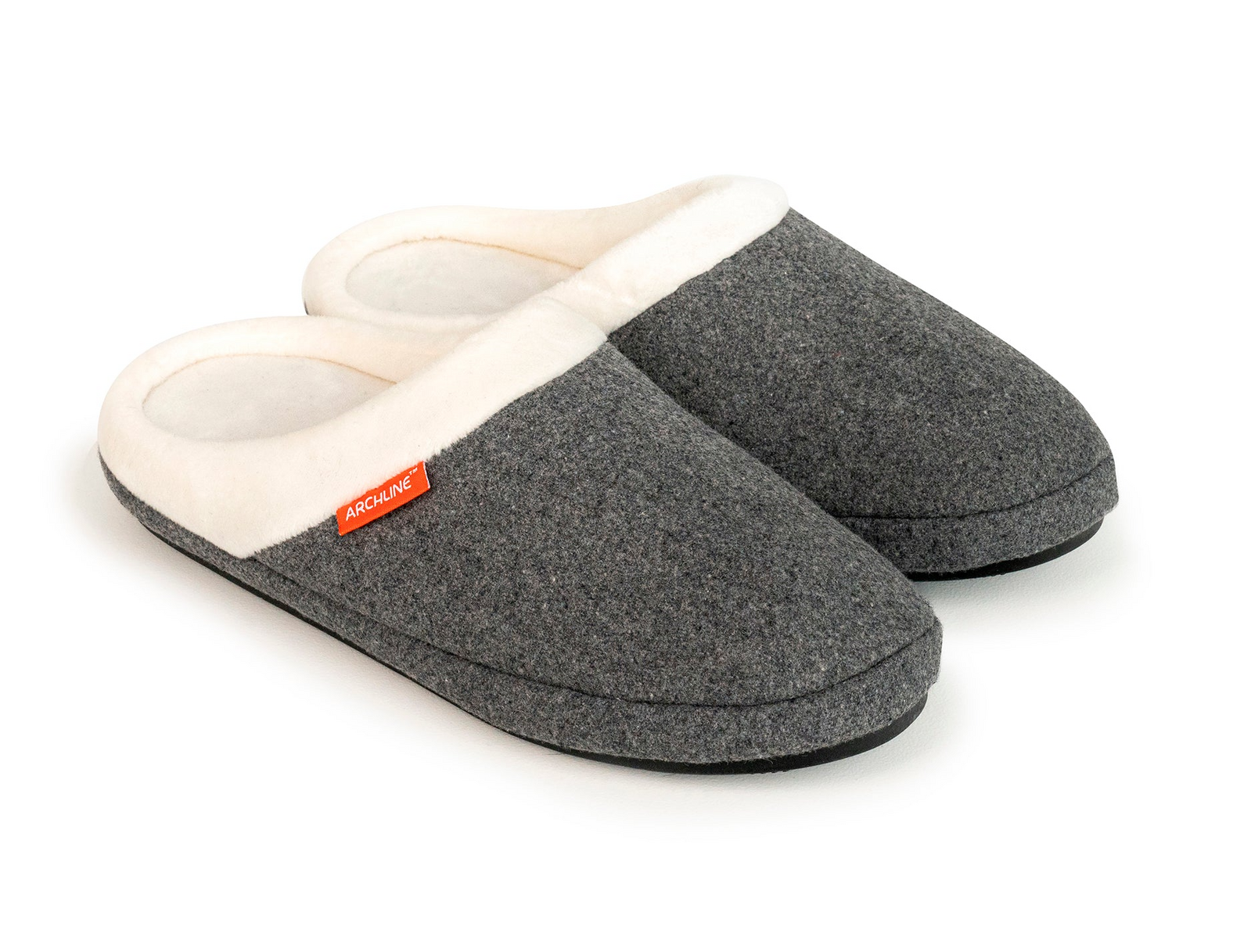 V563-ARCHLINE-SLIPON-GRYMRL-46-202507251125-00 ARCHLINE Orthotic Slippers Slip On Arch Scuffs Orthopedic Moccasins in Grey Marle - EUR 46 - Image 1