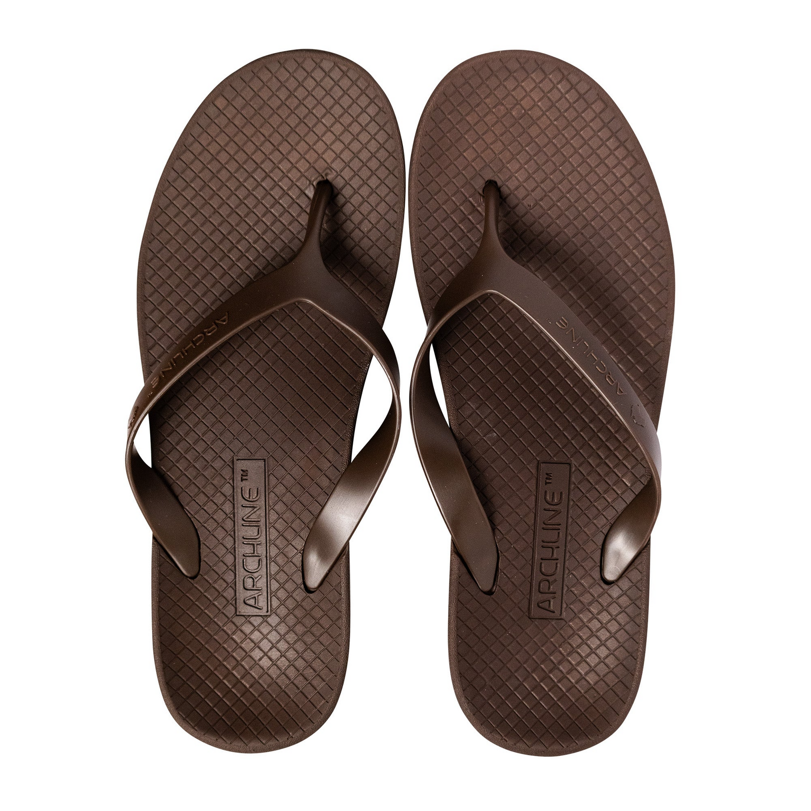 V563-ARCHLINE-THNGS-BRN-BRN-38-202507251220-00 ARCHLINE Orthotic Thongs Arch Support Shoes Footwear Flip Flops Orthopedic - Brown/Brown - EUR 38 - Image 1