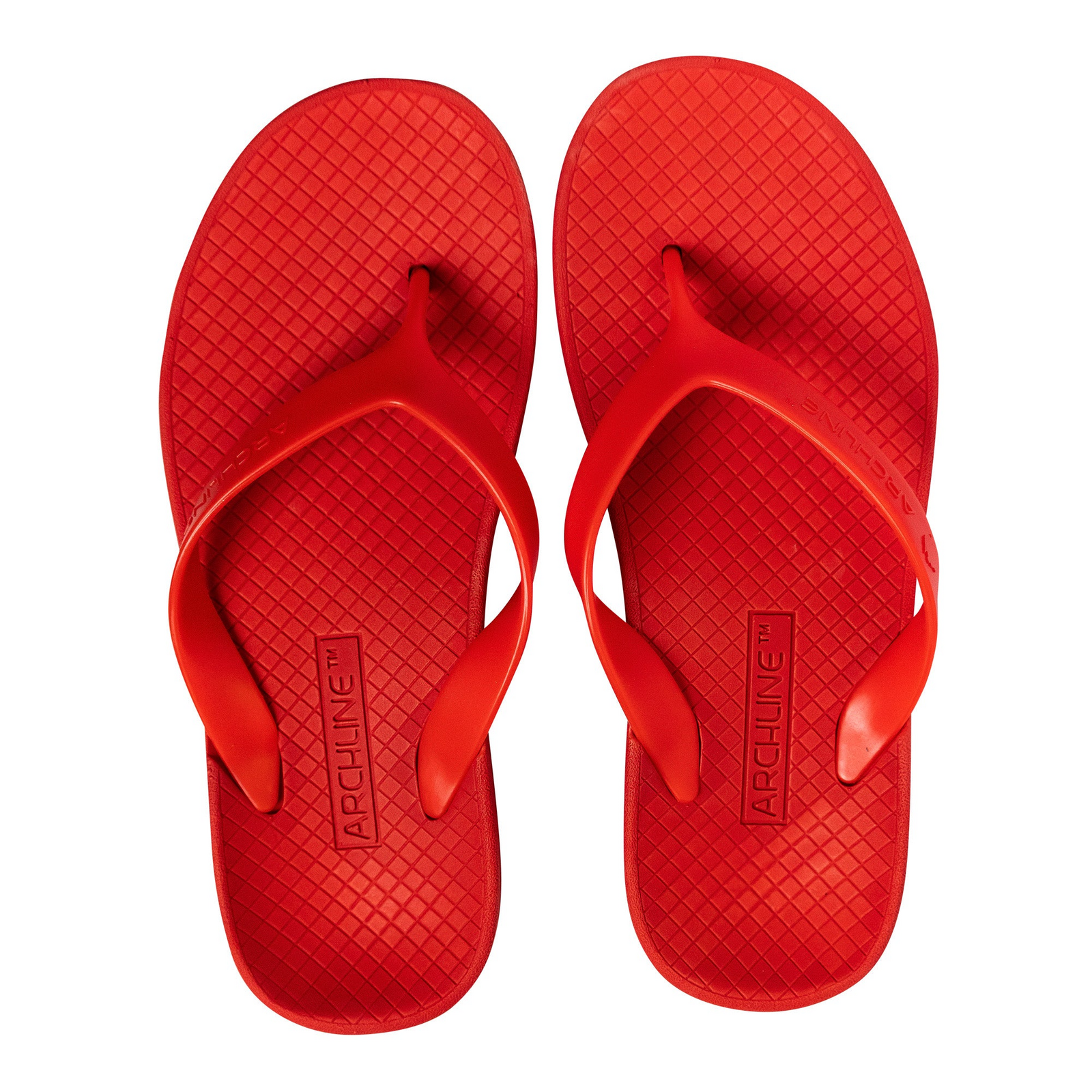 V563-ARCHLINE-THNGS-RED-RED-42-202507251135-00 ARCHLINE Orthotic Thongs Arch Support Shoes Footwear Flip Flops Orthopedic - Red/Red - EUR 42 - Image 1