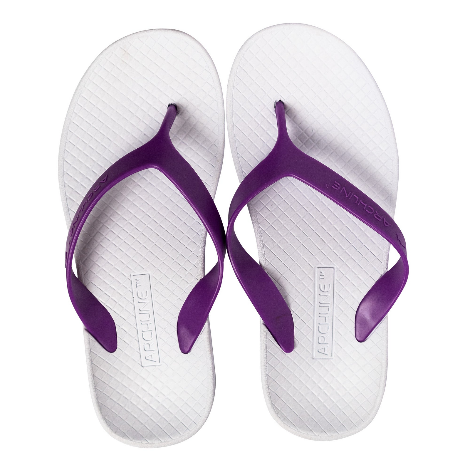 V563-ARCHLINE-THNGS-WH-FU-36-202507251205-00 ARCHLINE Orthotic Thongs Arch Support Shoes Footwear Flip Flops Orthopedic - White/Fuchsia - EUR 36 - Image 1