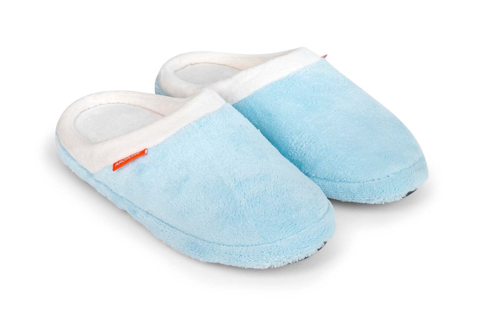 V563-AS602-38-202503051535-00 ARCHLINE Orthotic Slippers Slip On Arch Scuffs Pain Relief Moccasins - Baby Blue - EU 38 - Image 1