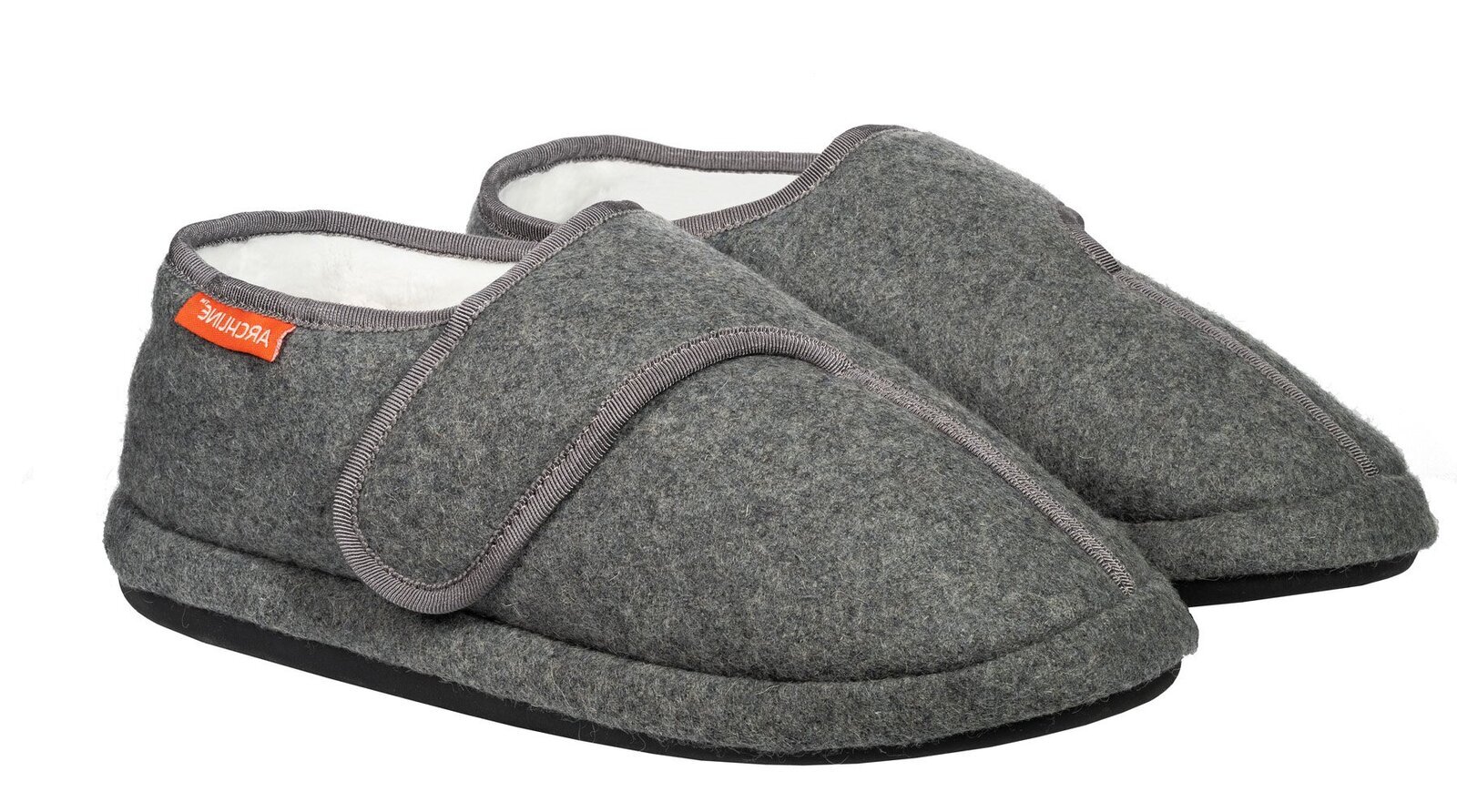 V563-AS901-GREY-36-202503051915-00 ARCHLINE Orthotic Plus Slippers Closed Scuffs Pain Relief Moccasins Extra Wide - EUR 36 - Image 1