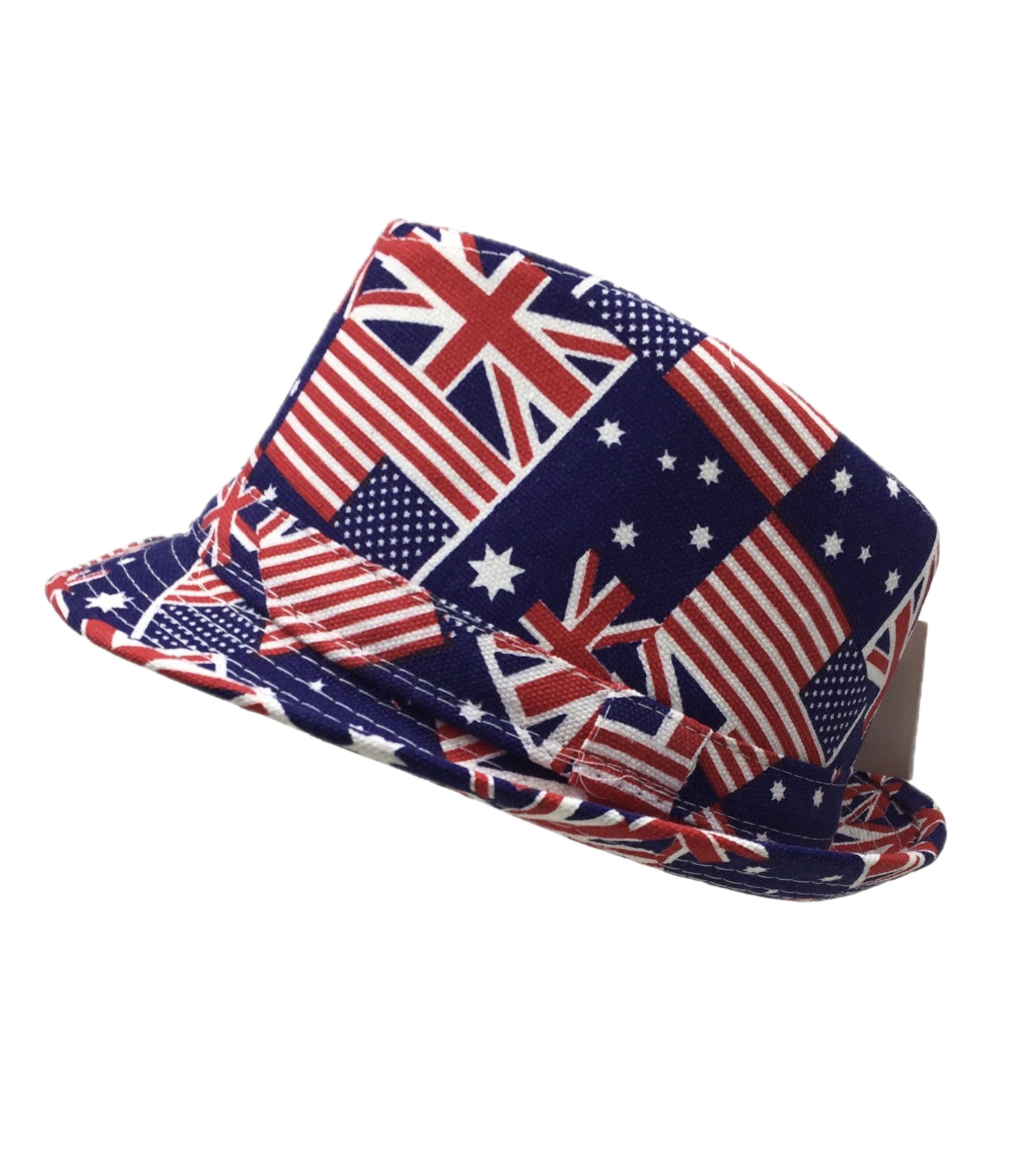 V563-AUSUSAUK-TRILBYHAT-202503051616-00 AUSTRALIA TRILBY HAT USA America England UK Aussie Fedora Cap Party - Image 1