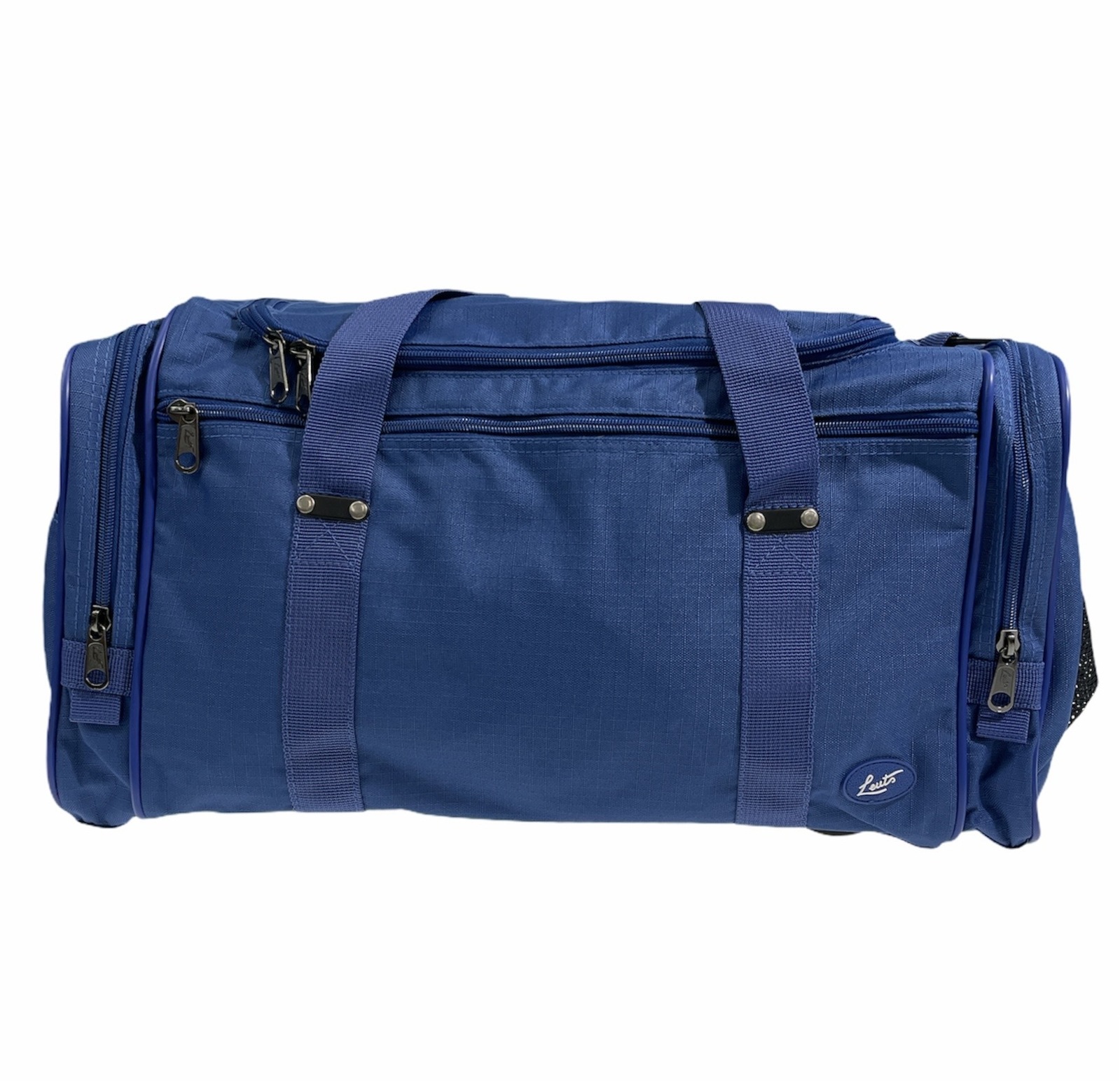 V563-B8115-ROYAL-202503052125-00 44L Travel Foldable Duffel Bag Gym Sports Luggage Travel Foldaway D-Zip Top School Bags - Royal Blue - Image 1