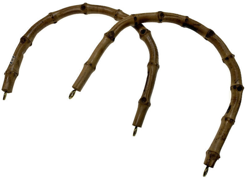 V563-BAMBOOHANDLES-1PAIR-202503051531-00 1 Pair 100% Replacement Bamboo Handles Straps Handbag Handle MADE IN JAPAN Wooden - Image 1