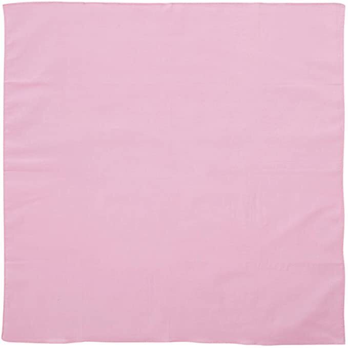V563-BANDANA-PLAINLTPINK-202503051425-00 BANDANA Paisley 100% COTTON Head Wrap Durag Bandanna Summer Biker Scarf Mask - Light Pink (Plain) - Image 1