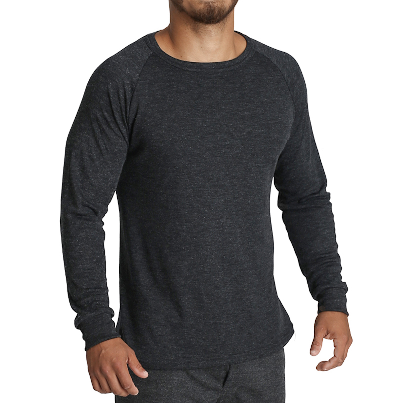 V563-BB-SI041_SI066-BK-4XL-202503200941-00 Mens Merino Wool Blend Long Sleeve Thermal Top Underwear Thermals Base Layer - Black - 4XL - Image 1