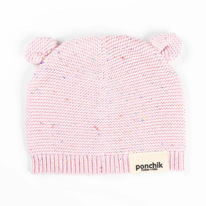 V563-BEARBEANIE-LOVE-3_12M-150418-00 Ponchik Babies + Kids Bear Beanie Hat Warm Winter - Love - 3-12 Months - Image 1