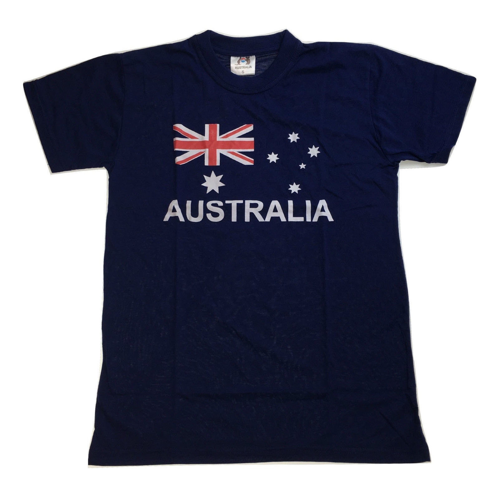 V563-BR-AUST-BLU-XL-202503030925-00 Adult AUSTRALIAN T Shirt Australia Day 100% COTTON Souvenir Tee Top Flag - Blue - X-Large - Image 1