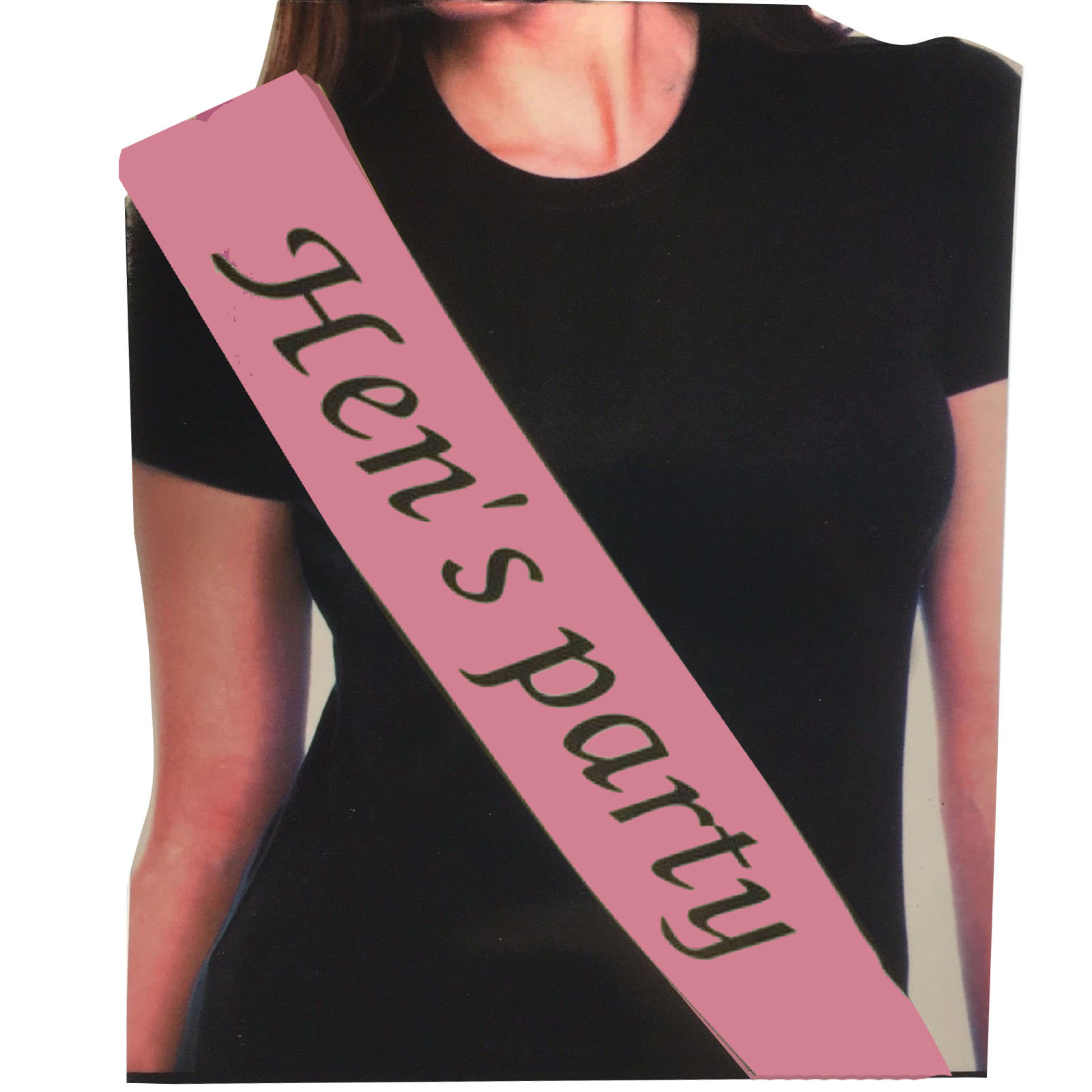 V563-BR-BDAYSASH-HENPPNK-202503052158-00 Hen's Night Bridal Sash Bride Happy Birthday 18th 21st Party Night Girls - Image 1