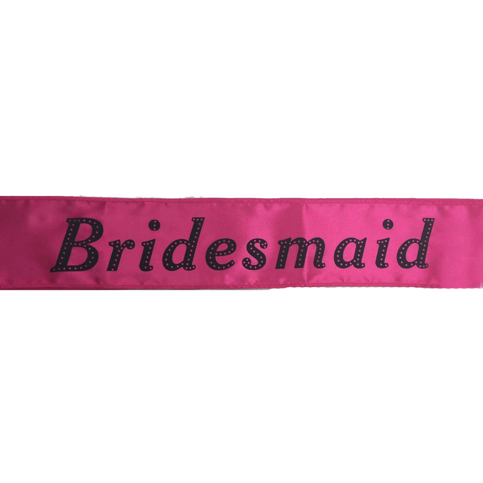 V563-BR-BTBSASH-BHTPNK-202503051515-00 HEN'S NIGHT SASH Party Girls Wedding Bridesmaid Bridal Bride To Be Satin Sashes - Bridesmaid (Hot Pink) - Image 1