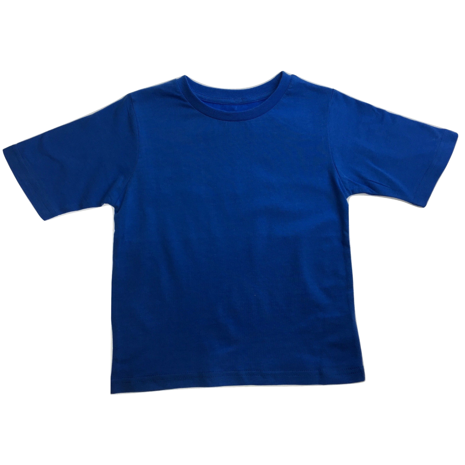 V563-BR-KDSPLAINTEE-BRHTBLU-4-202503051121-00 KIDS PLAIN T SHIRT Childrens Child 100% COTTON Boys Girls Basic Blank Tee Top - Bright Blue - 4 - Image 1