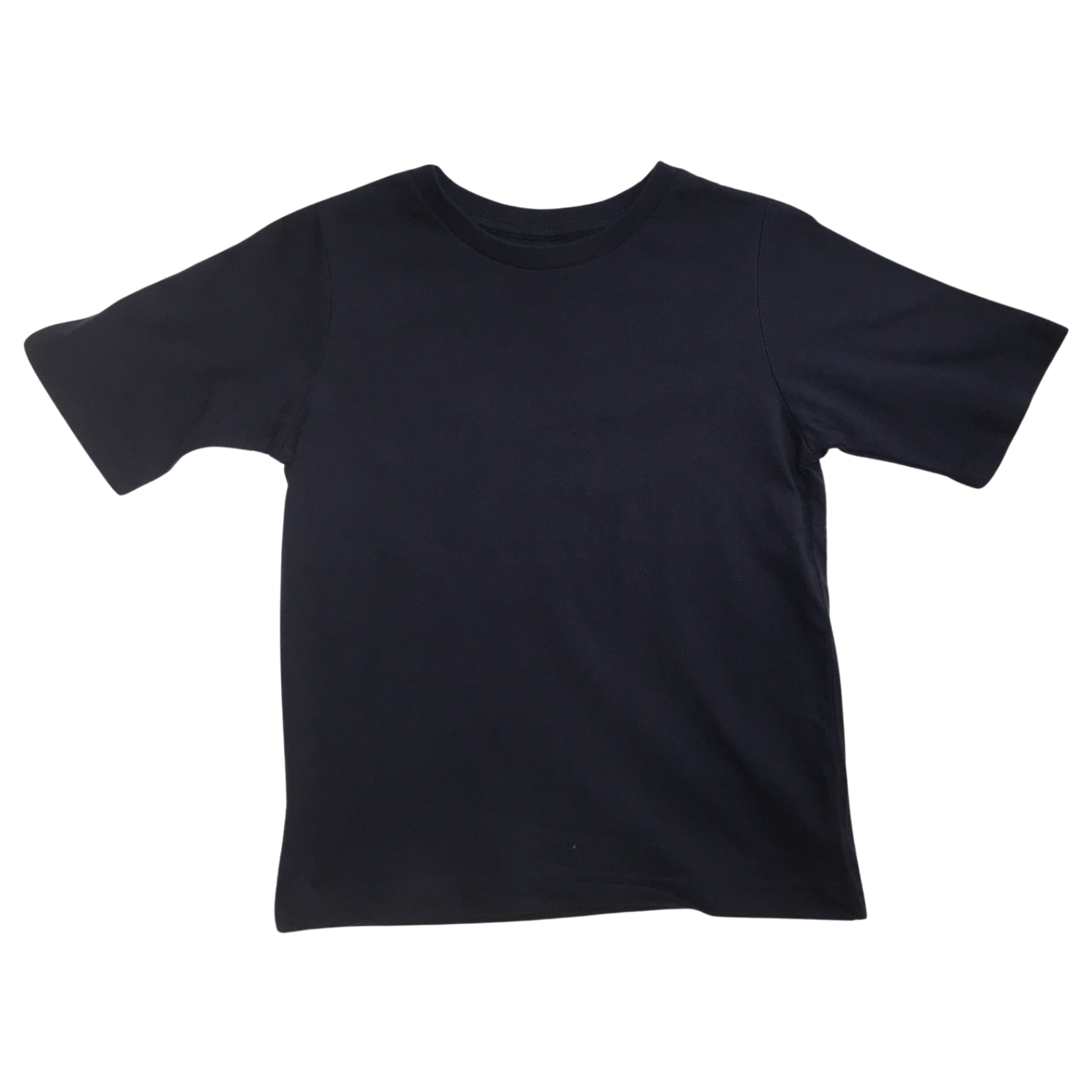 V563-BR-KDSPLAINTEE-NVY-4-202503051115-00 KIDS PLAIN T SHIRT Childrens Child 100% COTTON Boys Girls Basic Blank Tee Top - Navy - 4 - Image 1