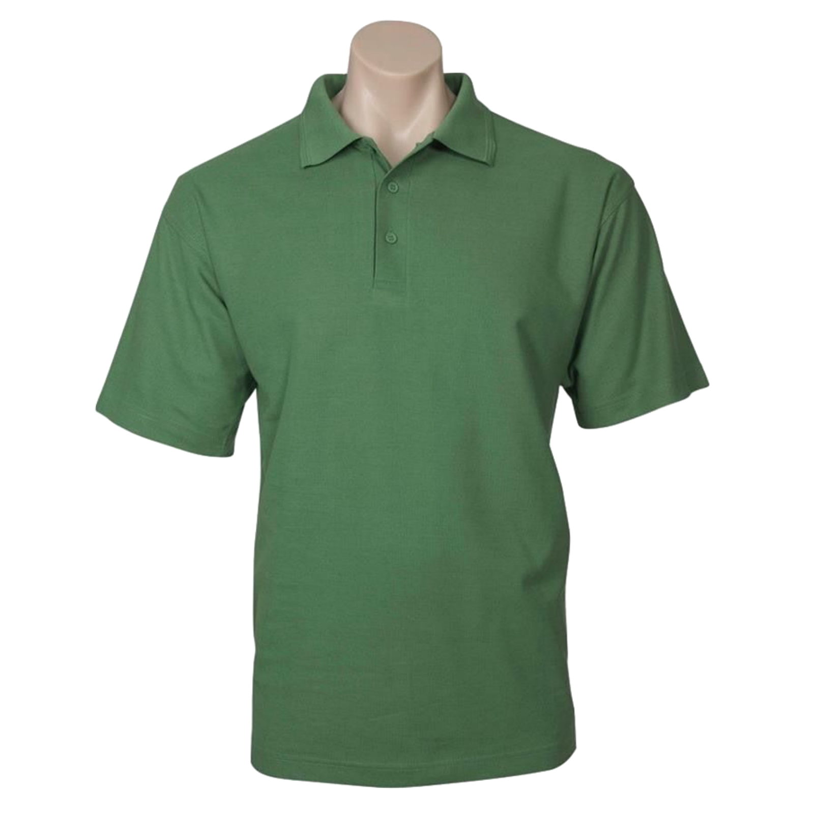 V563-BR-PSHRT-APLEGRN-5XL-202503072111-00 Mens Polo Top Shirt Plain Casual Short Sleeve Pique Knit Basic UPF T-Shirt - Apple Green - 5XL - Image 1