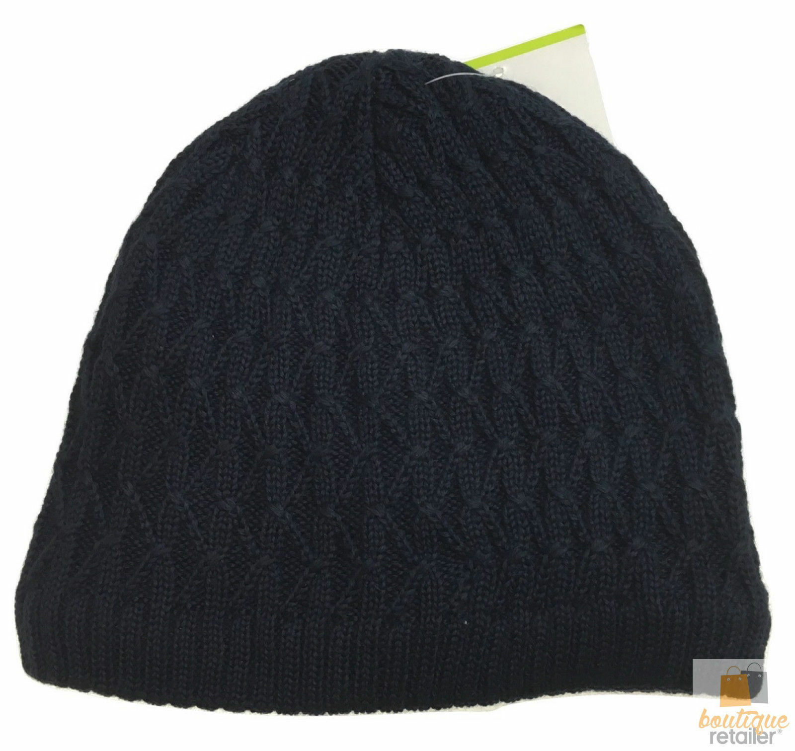 V563-BR-SWHAT-NAVY-202503051431-00 Wool Insulated Patterned Beanie Ski Thermal Insulation Hat Knit Wool - Navy - Image 1