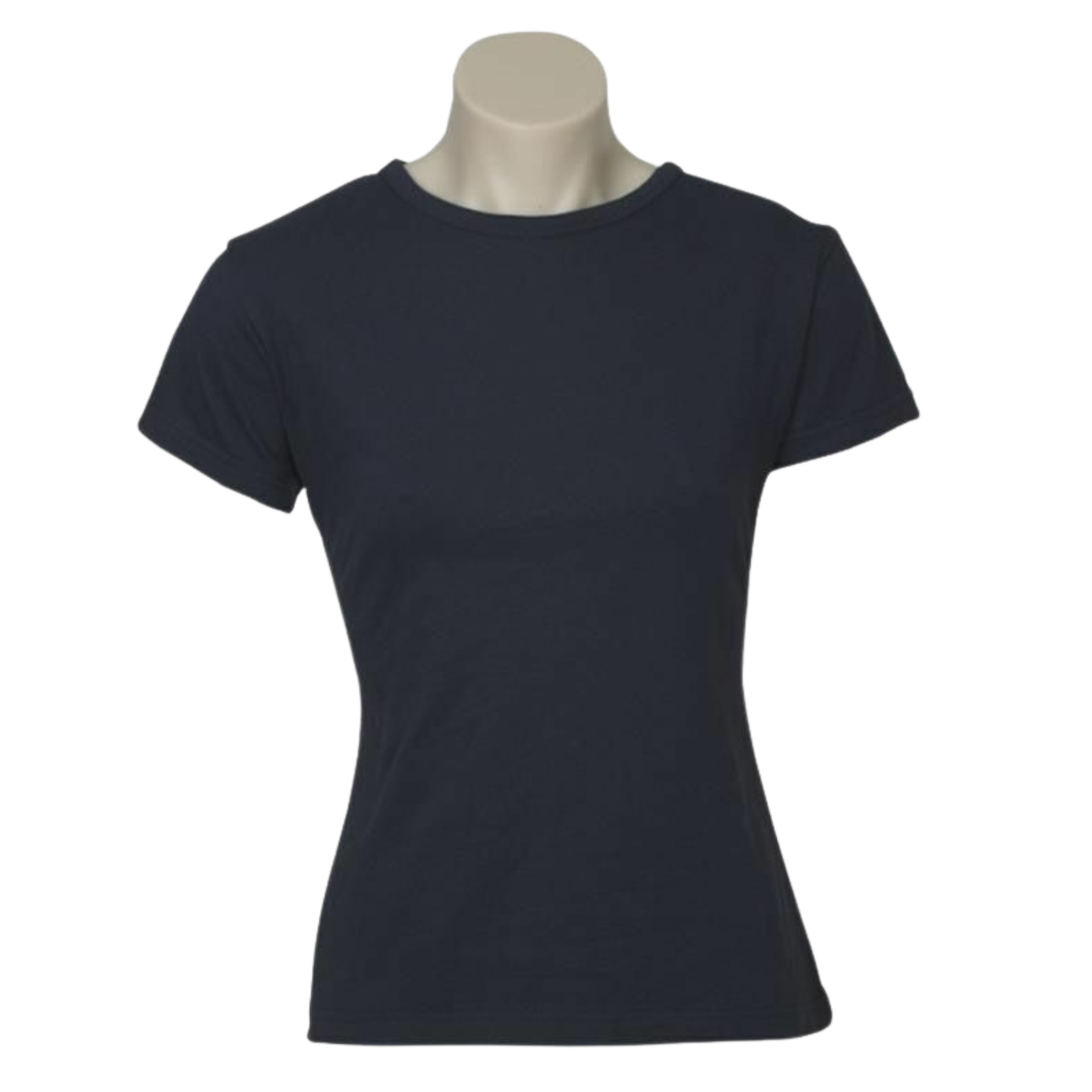 V563-BR-WSPSHRT-16-NBLUE-202503051726-00 Womens Plain Ladies T SHIRT 100% COTTON Basic Tee Casual Top Size 6-24 T-Shirt - Navy Blue - 16 - Image 1