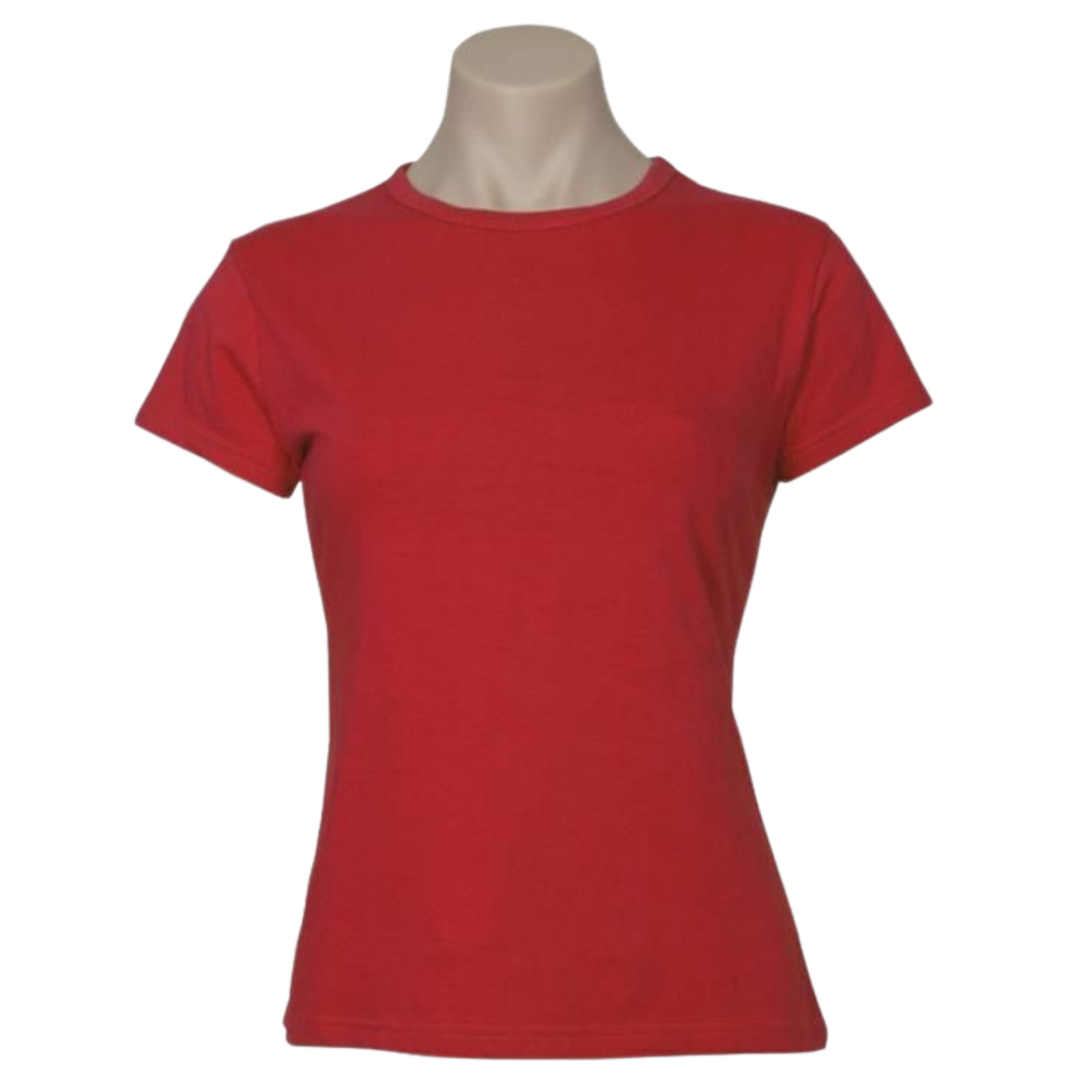V563-BR-WSPSHRT-20-RED-202503051730-00 Womens Plain Ladies T SHIRT 100% COTTON Basic Tee Casual Top Size 6-24 T-Shirt - Red - 20 - Image 1