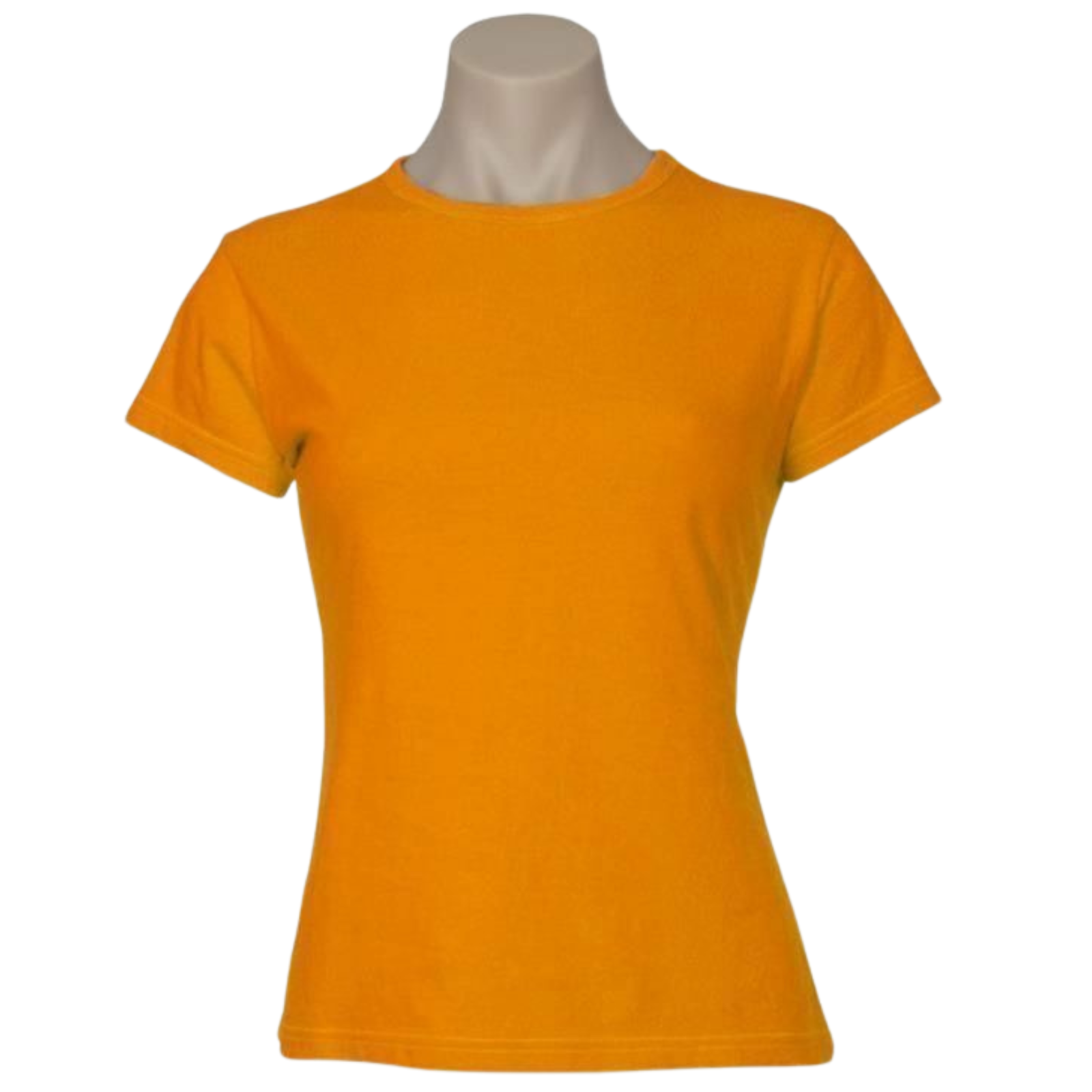 V563-BR-WSPSHRT-22-ORANGE-202503051731-00 Womens Plain Ladies T SHIRT 100% COTTON Basic Tee Casual Top Size 6-24 T-Shirt - Orange - 22 - Image 1