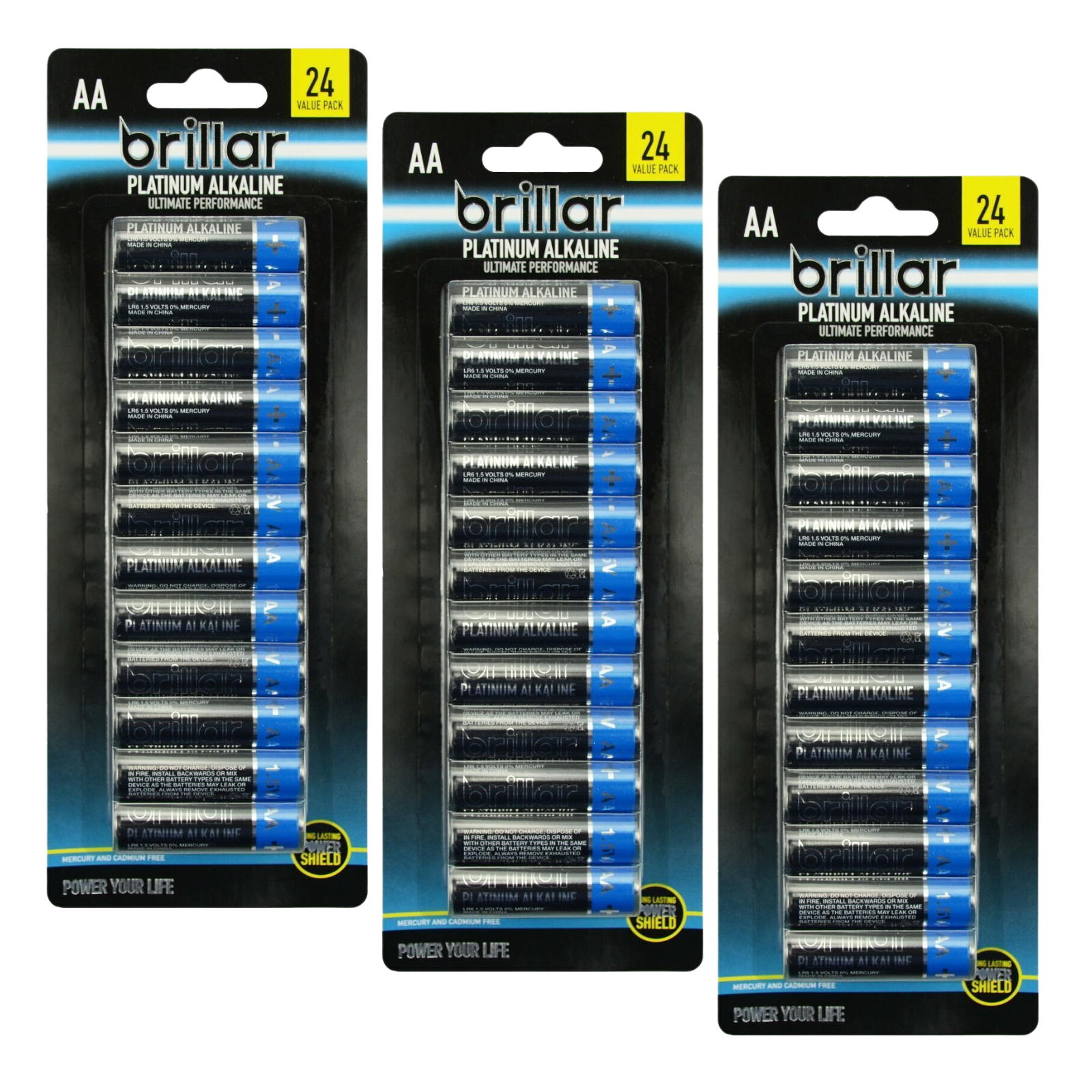 V563-BR0063_3X-202503072105-00 3 Packs of 24 Brillar AA Platinum Alkaline Batteries Long Lasting Power Home - Image 1