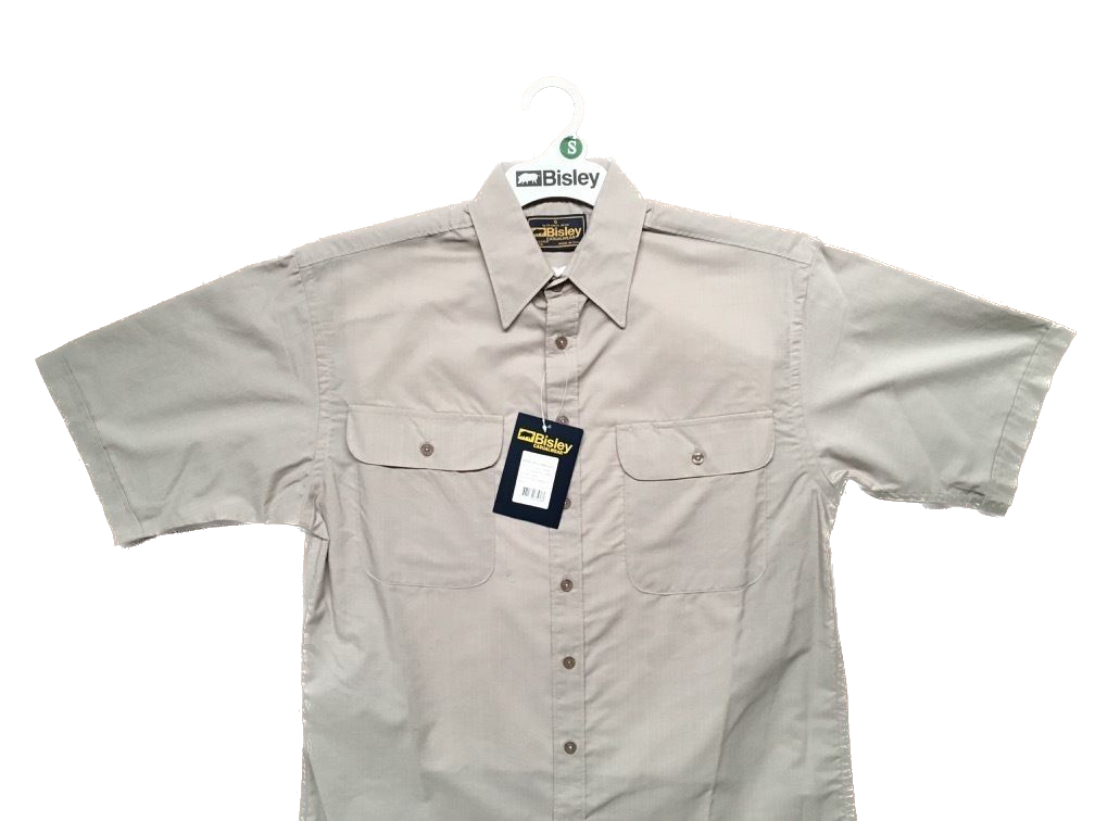 V563-BS-BS2486_BBOGBOG-S-202503051715-00 BISLEY SHORT SLEEVE SHIRT Everyday Casual Business Work Cotton Blend Check - BS2486_BBOG (BOG) - S - Image 1