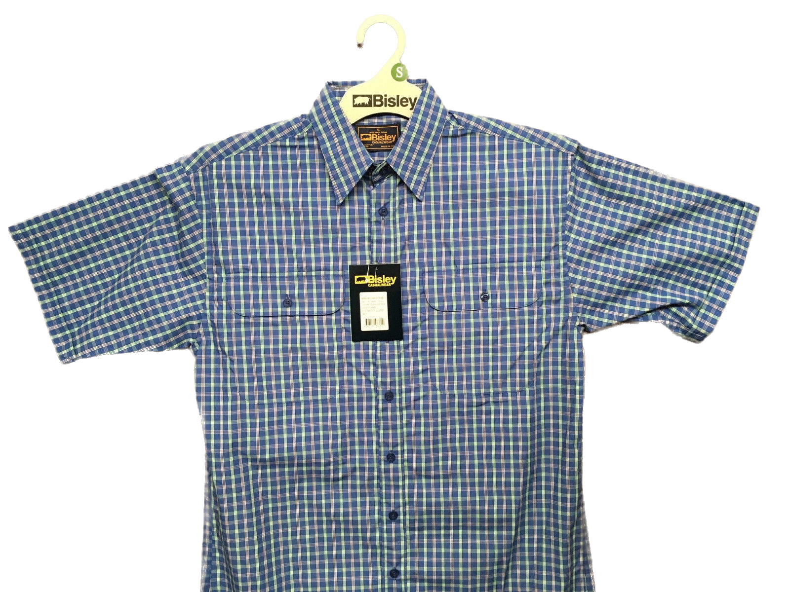 V563-BS-BS2573_CAMOAMO-S-202503051720-00 BISLEY SHORT SLEEVE SHIRT Everyday Casual Business Work Cotton Blend Check - BS2573_CAMO (AMO) - S - Image 1