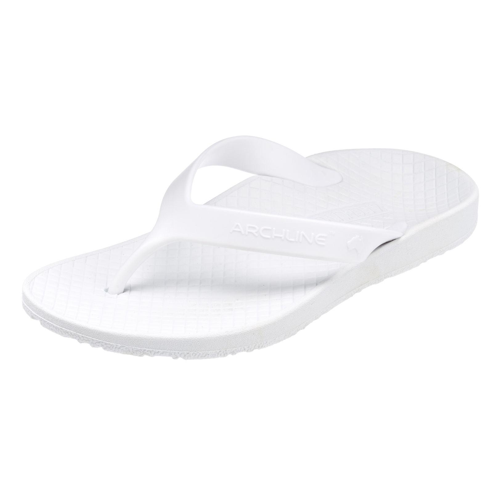V563-CLRNC-THNGS-WH-WH-47-202503051702-00 ARCHLINE Flip Flops Orthotic Thongs Arch Support Shoes Footwear - White/White - EUR 47 - Image 1