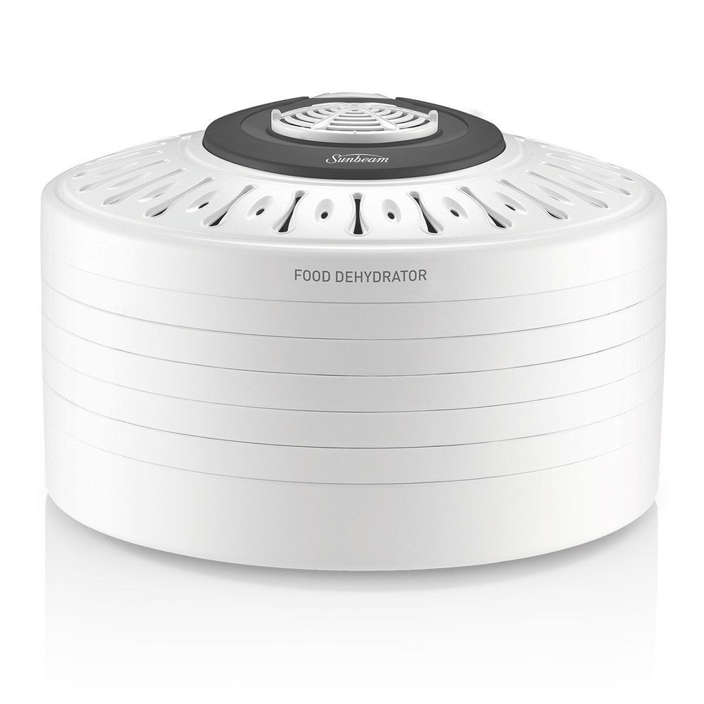 V563-DT5600-202506020827-00 Sunbeam DT5600 Food Dehydrator 5 Stackable Drying Racks with Fruit Roll Tray - Image 1